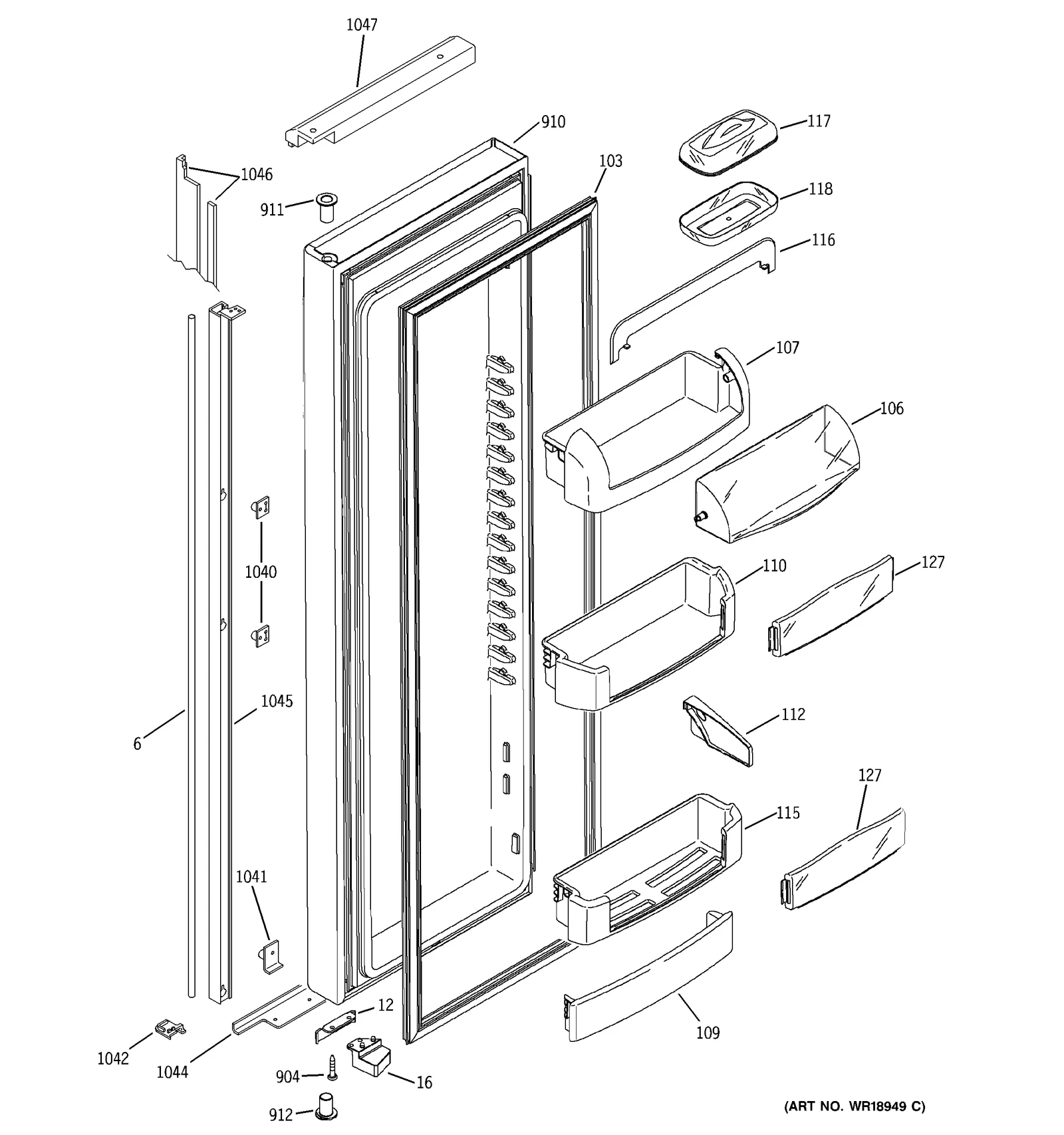 Top Door Trim Bisque