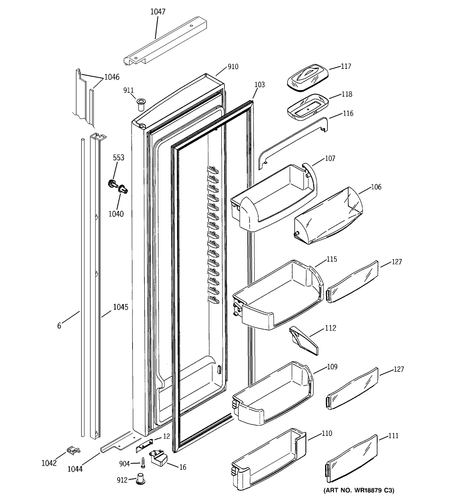 Door Foam Assembly Black
