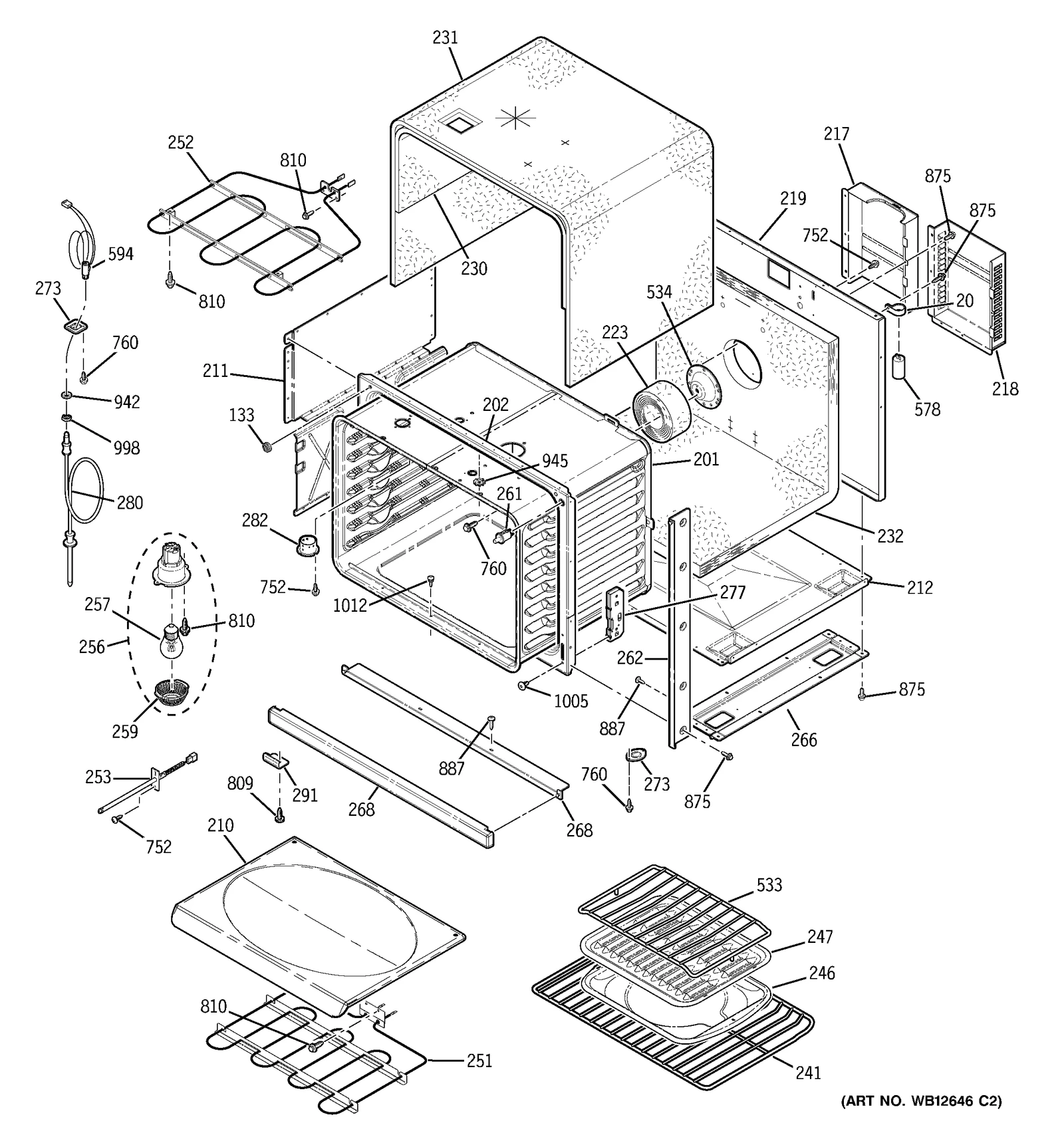 Bottom Trim Assembly (White)