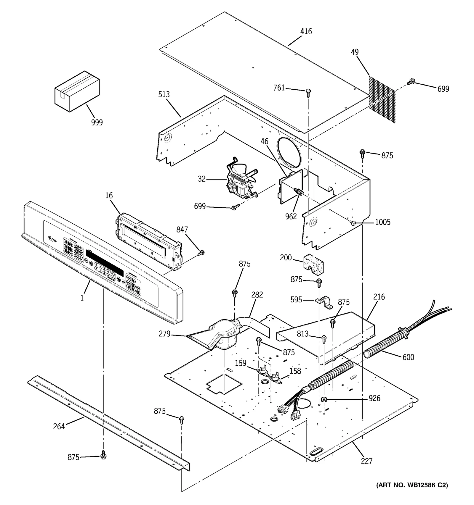 Control Panel Assembly (Black)