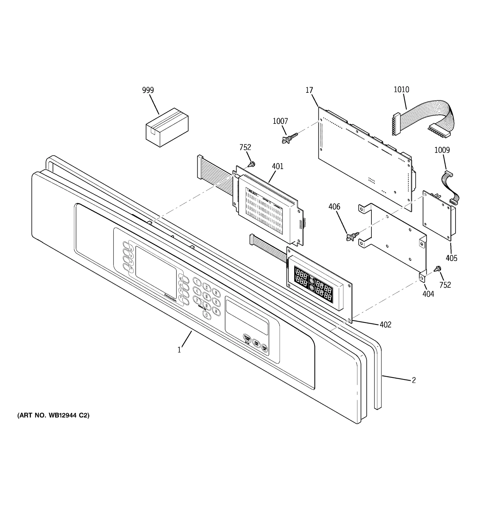 Control Panel Assembly Black
