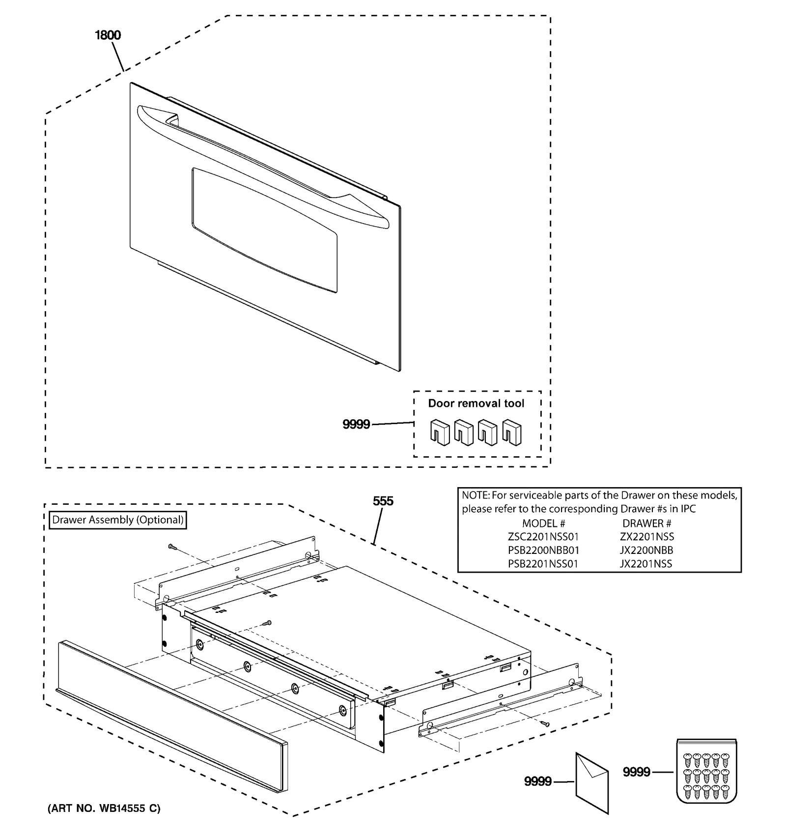 Door Assembly with 4 Door Tool