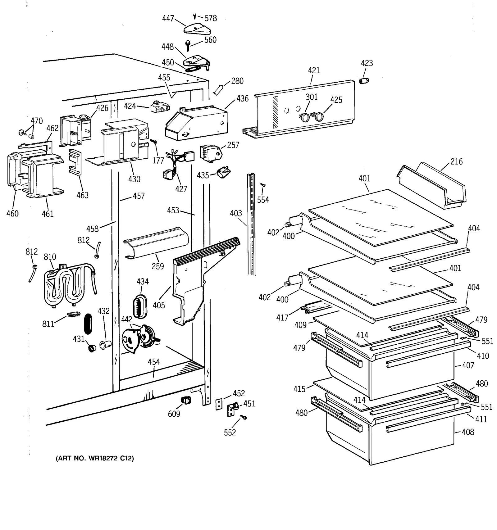 Meat Pan Control Assembly