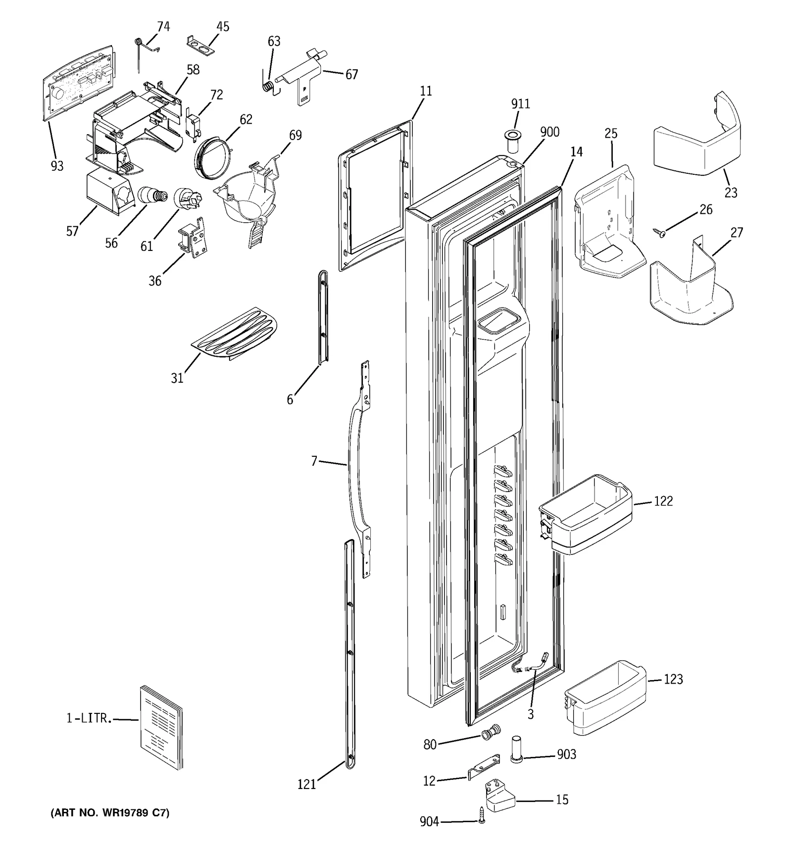 Door Assembly Kit White