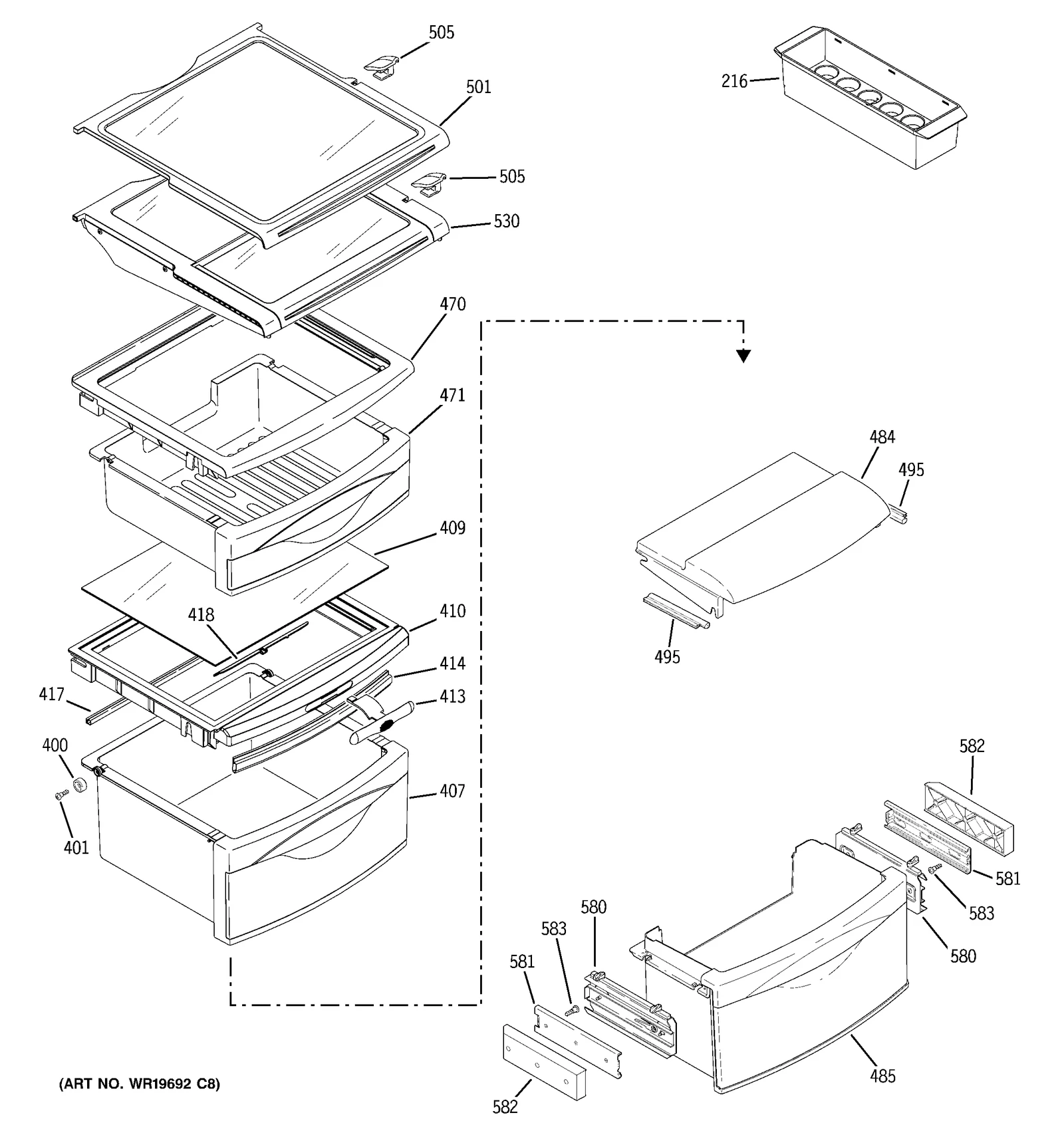 Middle Chill Pan Assembly