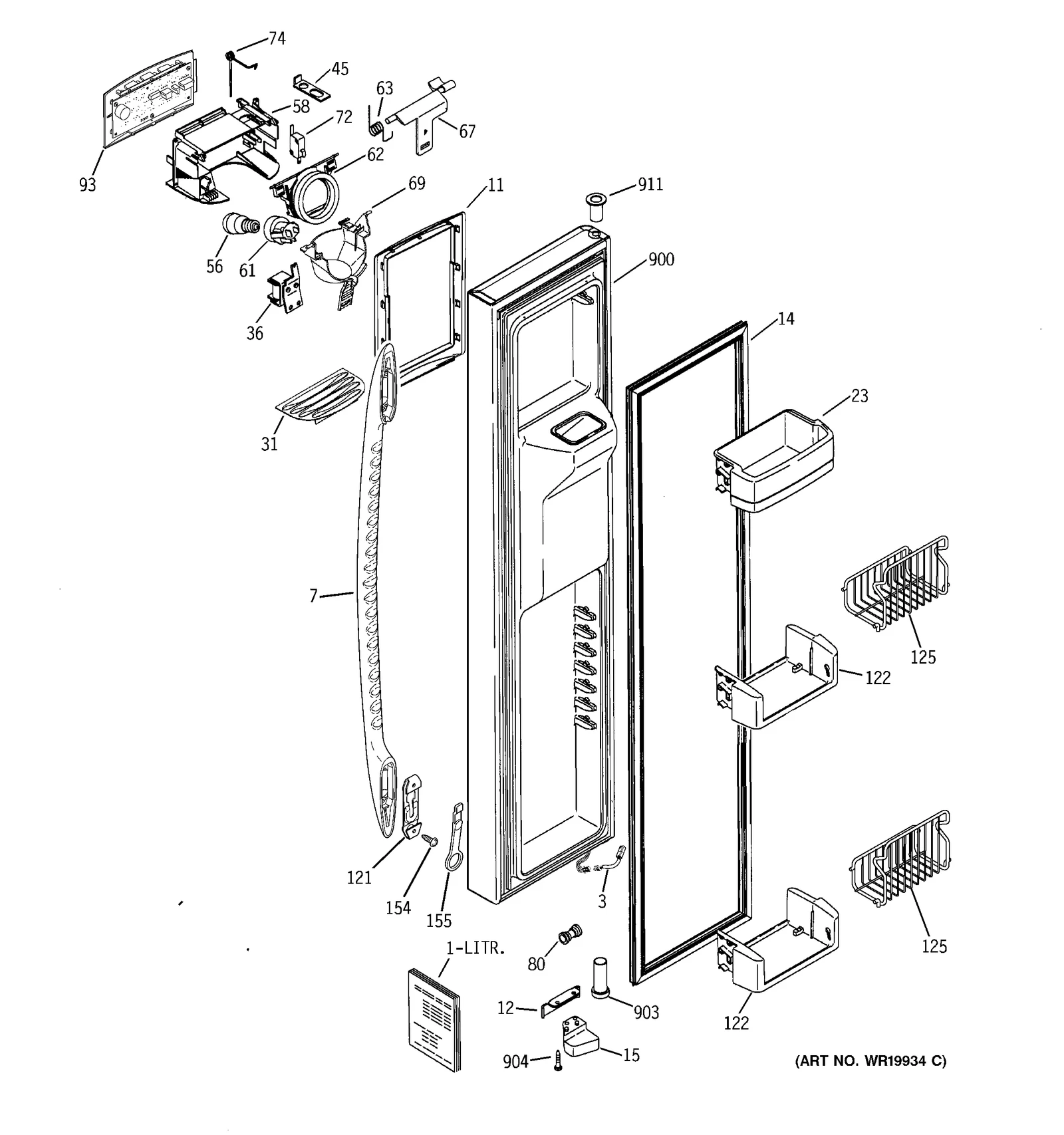 Door Assembly Kit White