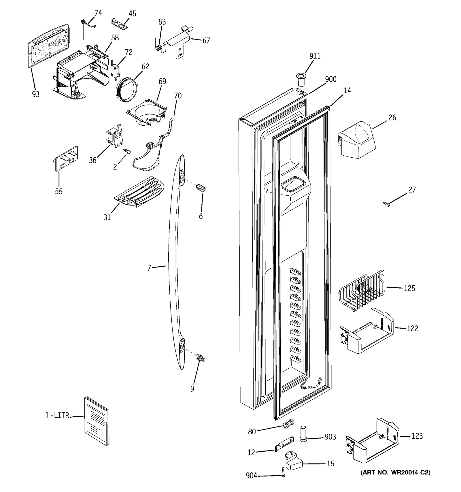 Flat Door Assembly Stainless Steel