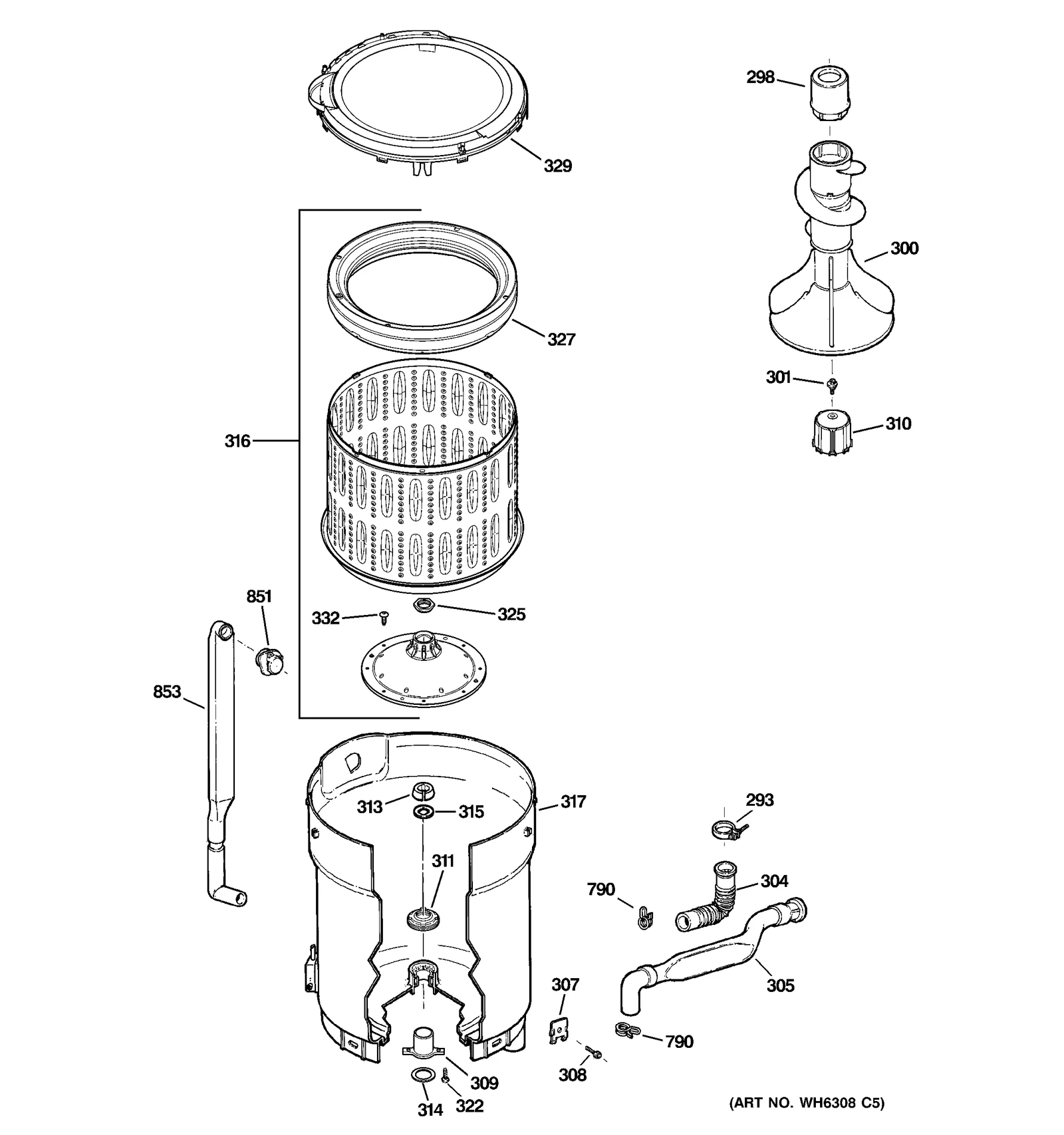 Basket and Hub Assembly