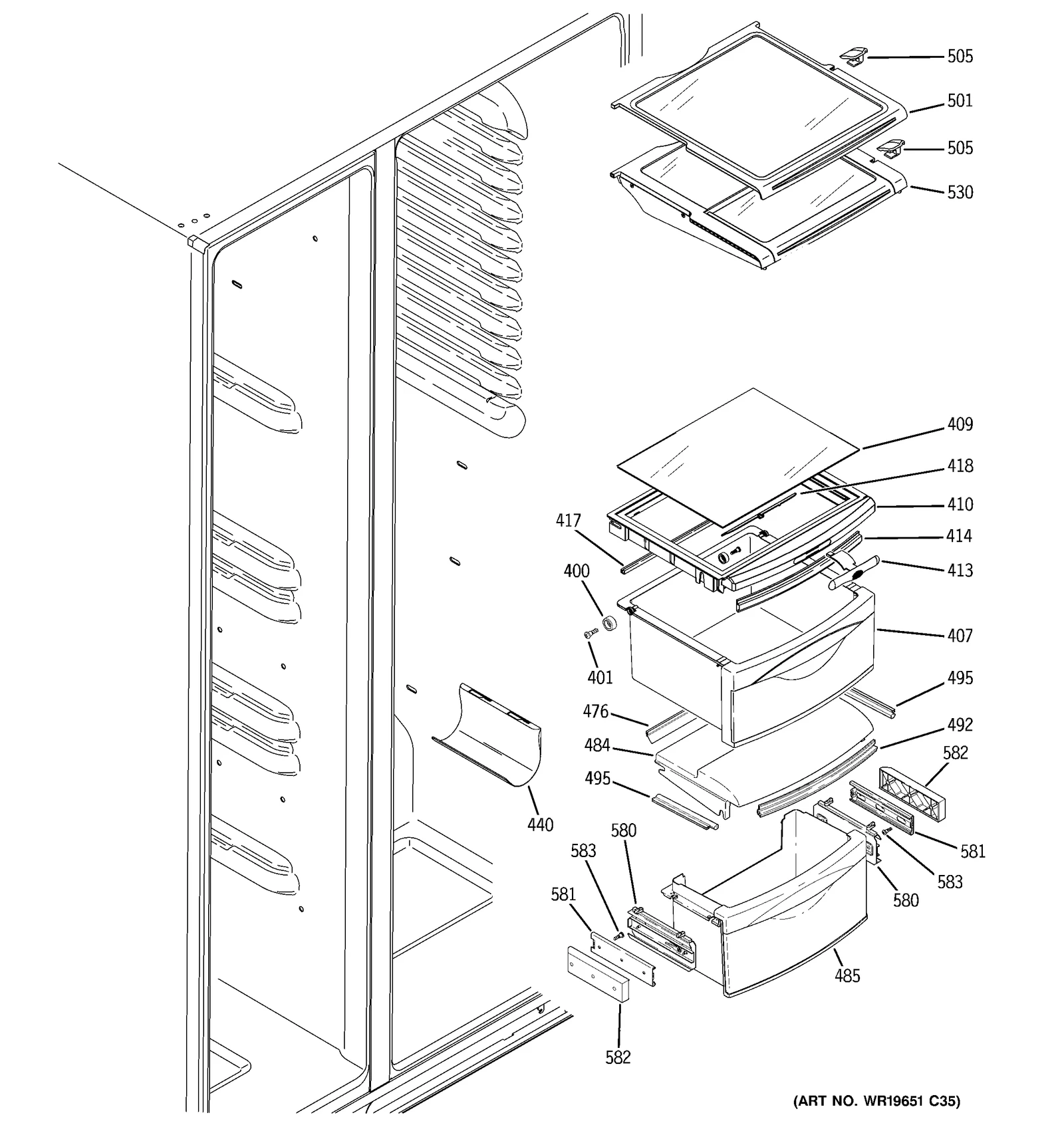 Slide and Bracket Assembly