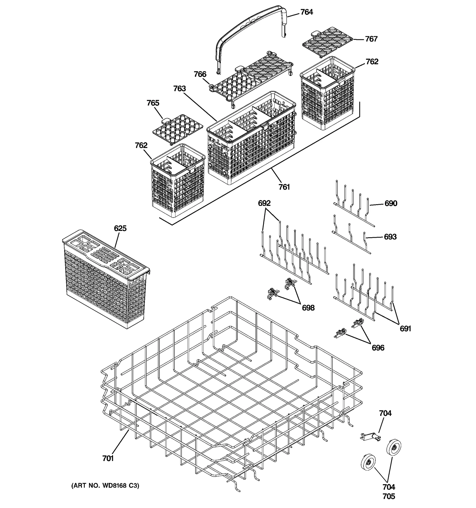 Lower Rack Assembly