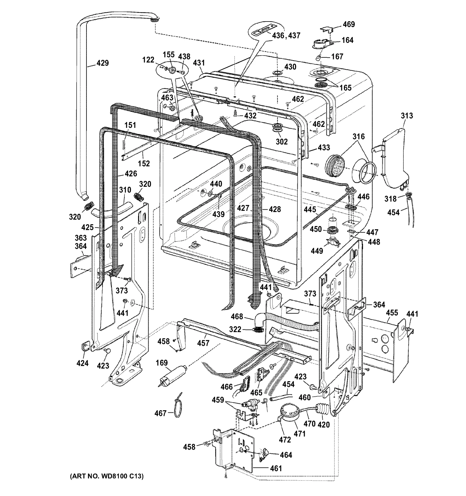 Left Hand Spring Support Retainer