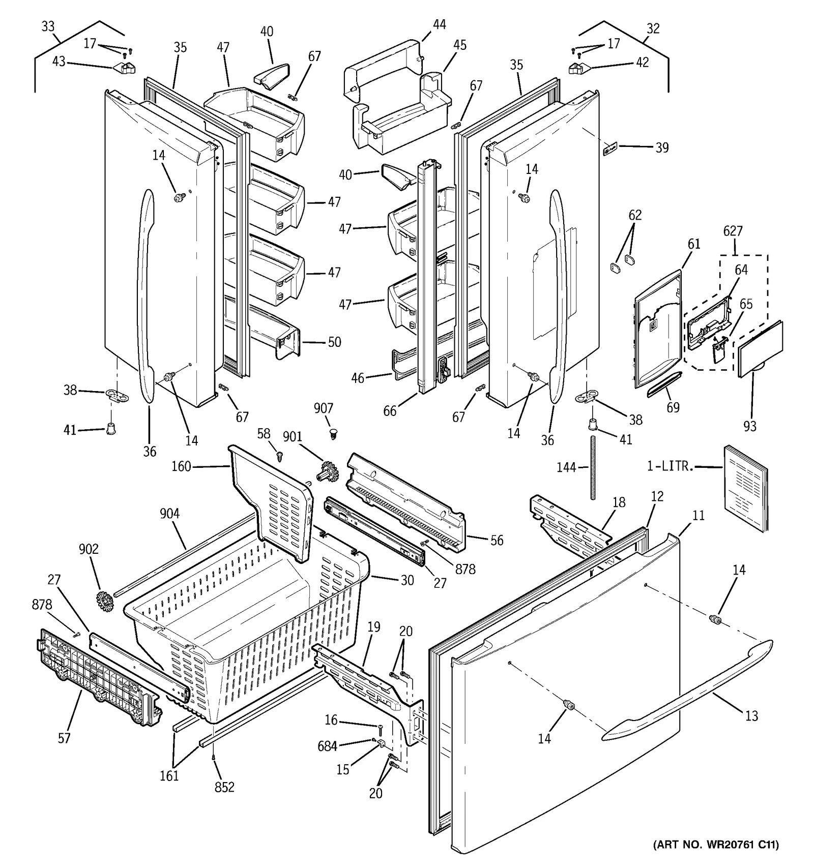 Right Hand Door Foam Assembly