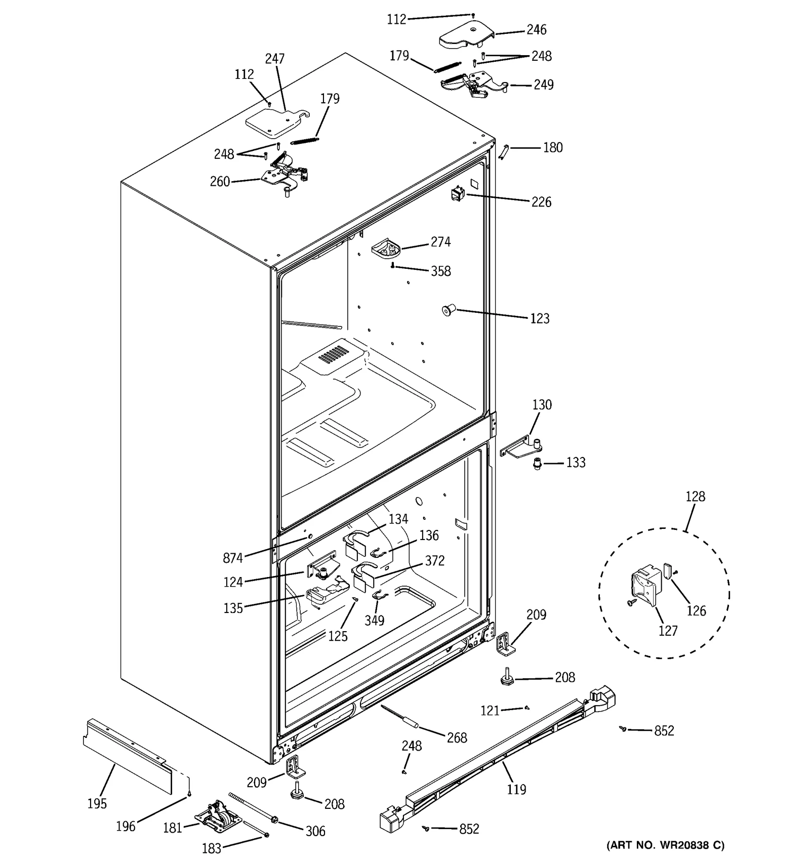 Left Hand Hinge Cover