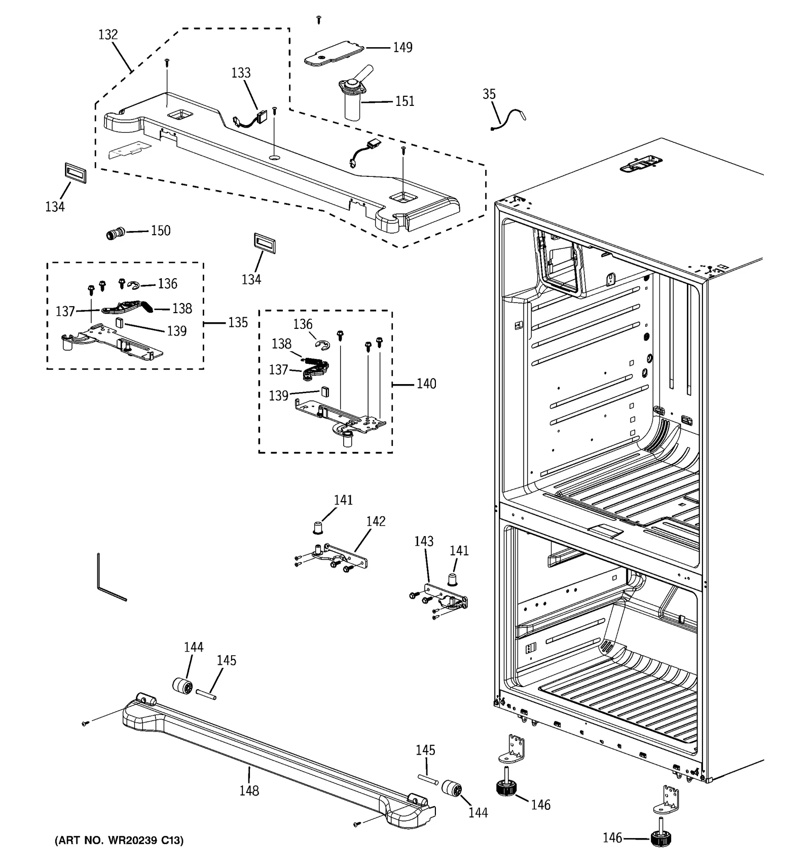 Mid Right Hinge Assembly