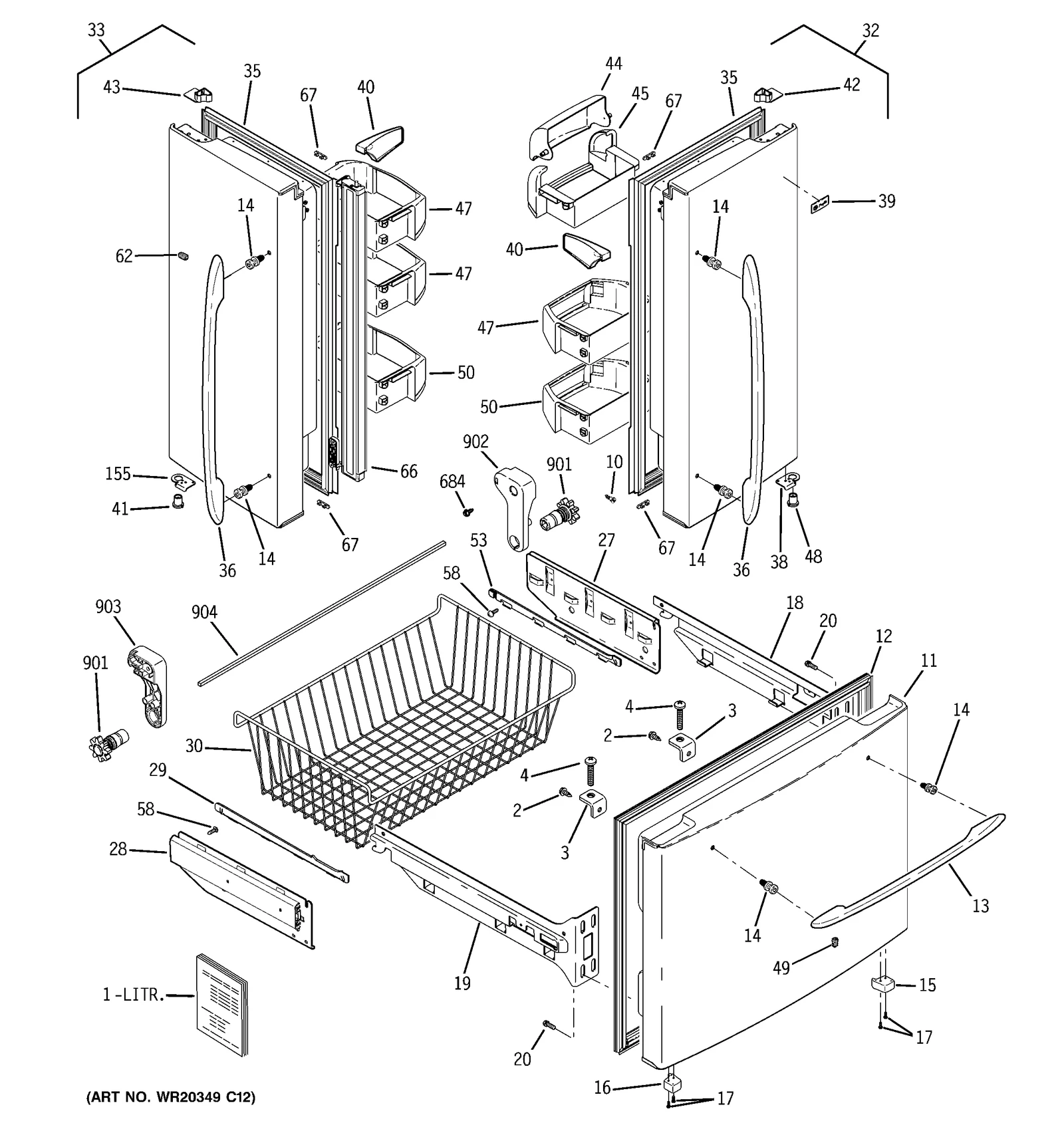 French Door Foam Assembly