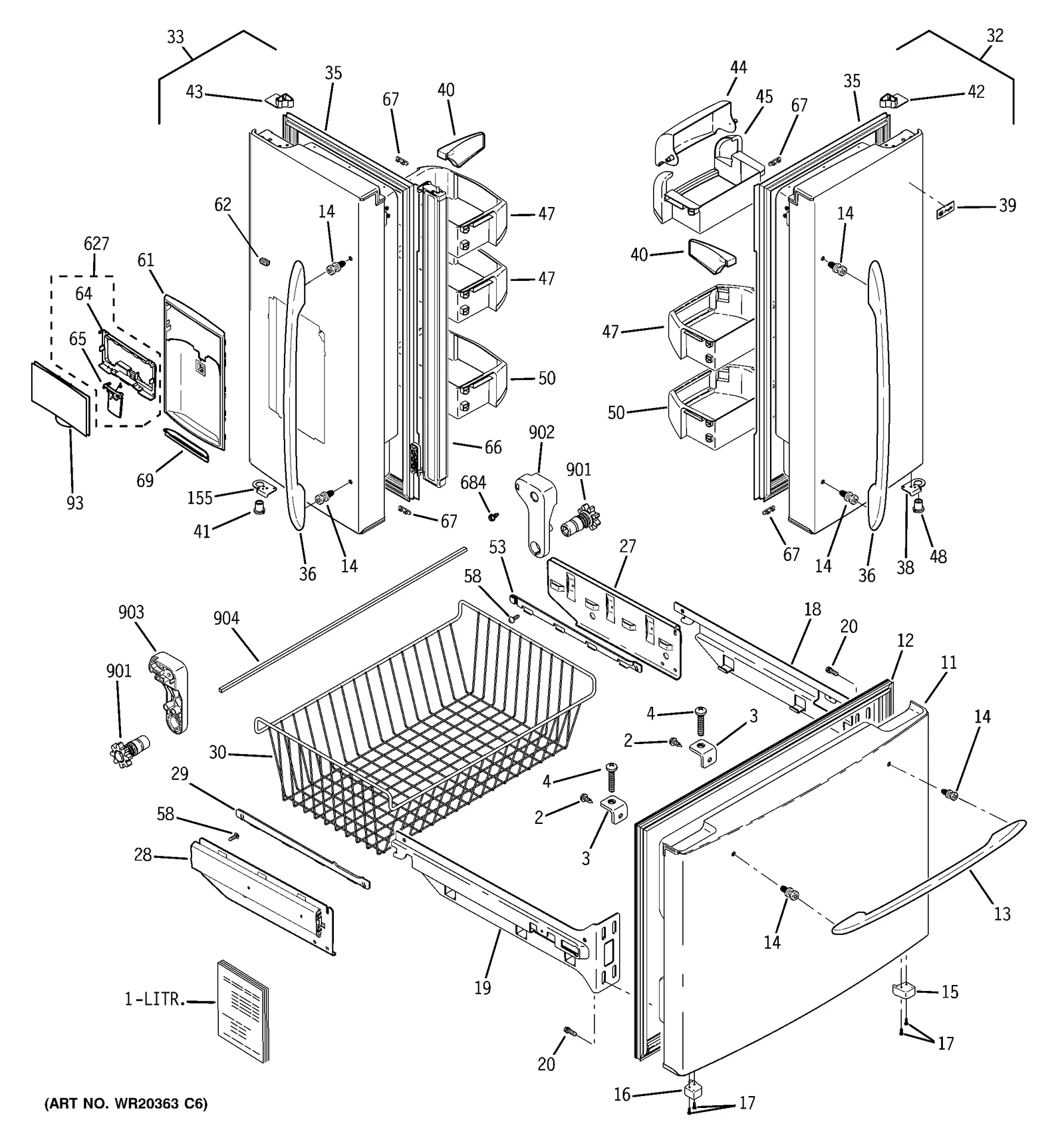 French Door Foam Assembly