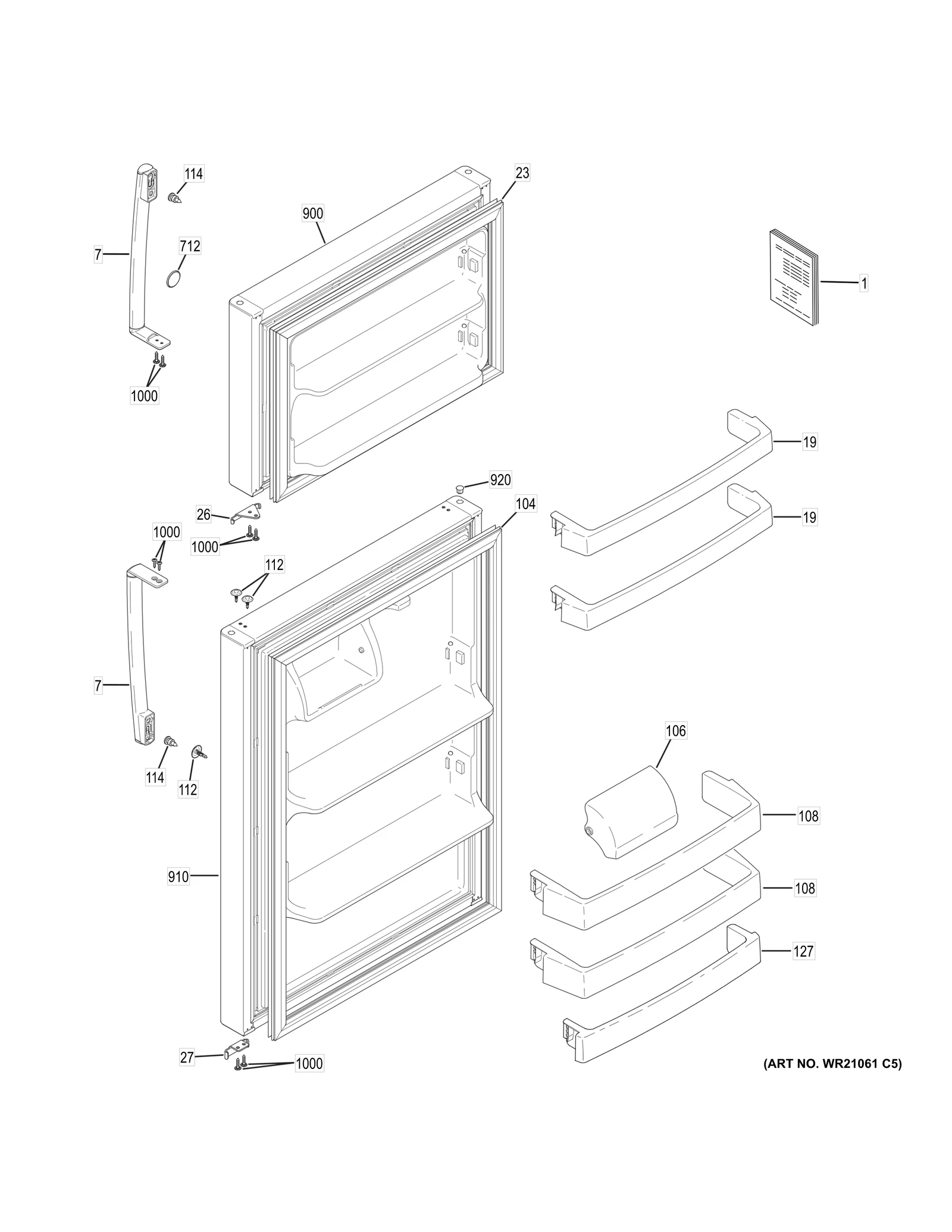 Fresh Food Door 18 Silver