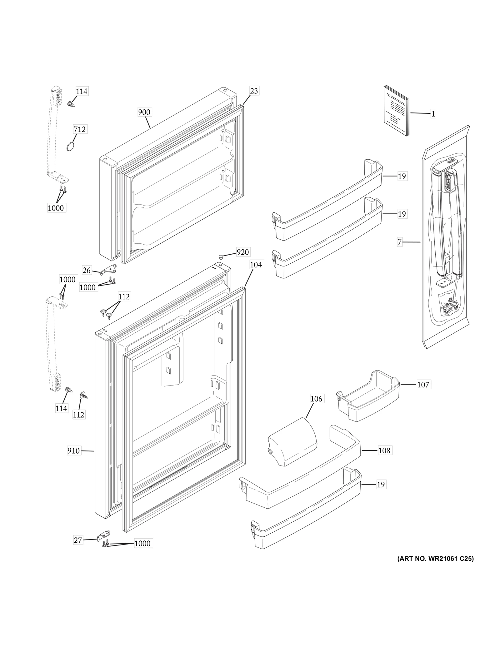 Stainless Fresh Food Door