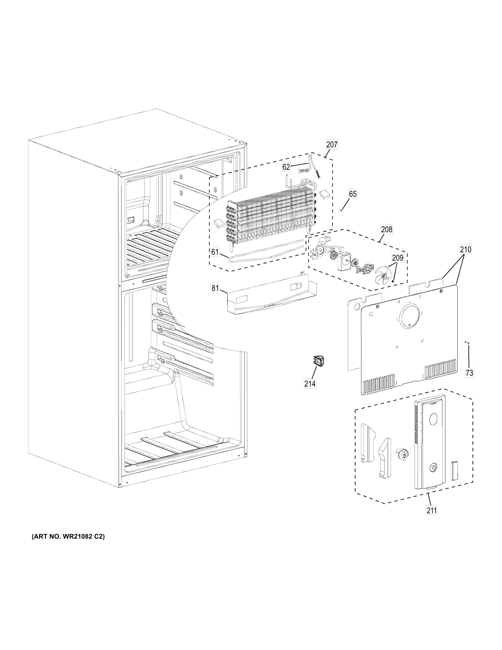 Evaporator and Defrost Heater