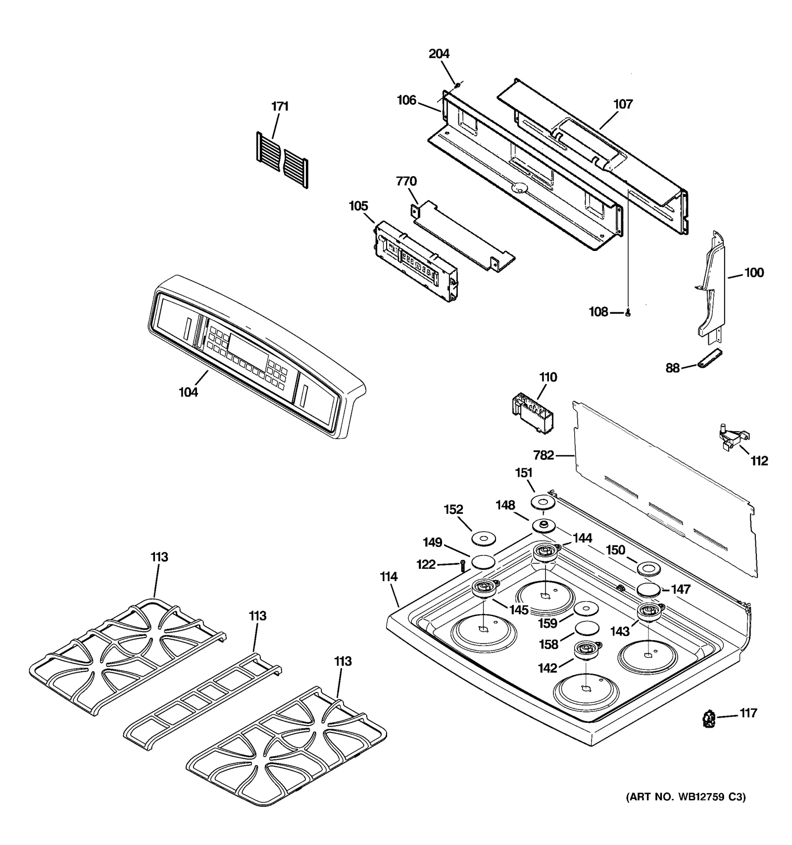 Glass and Trim Assembly