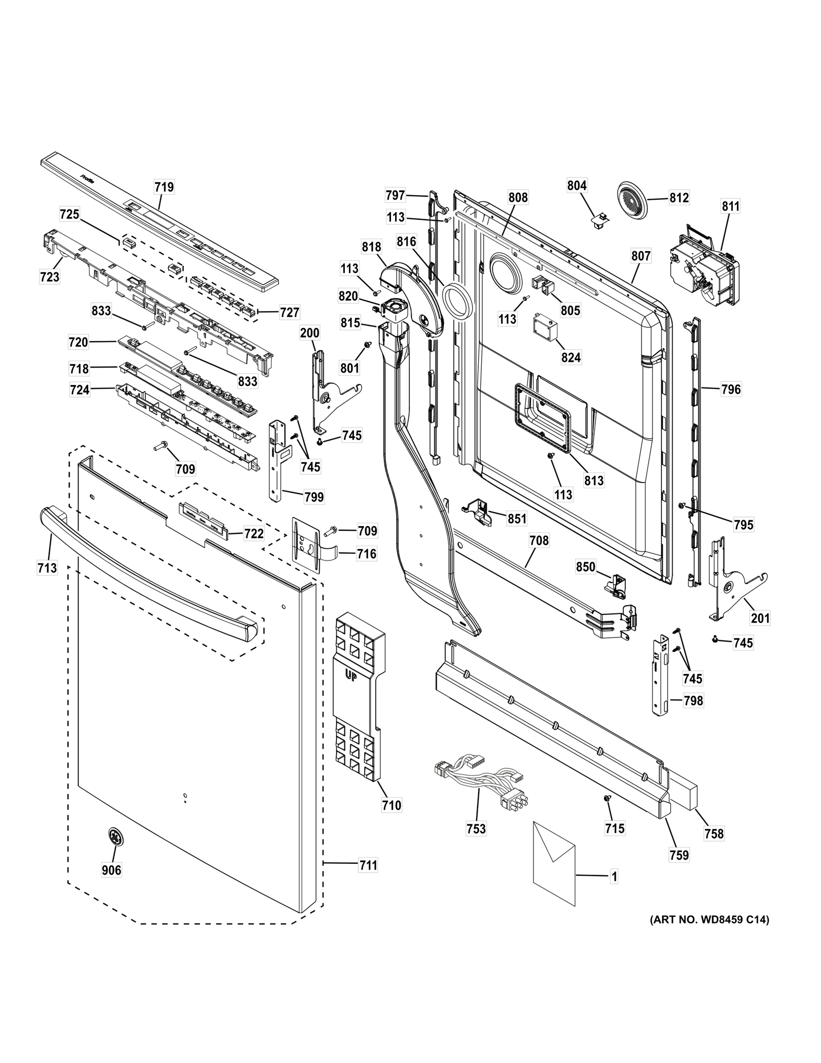 Console Bezel and Cover Assembly