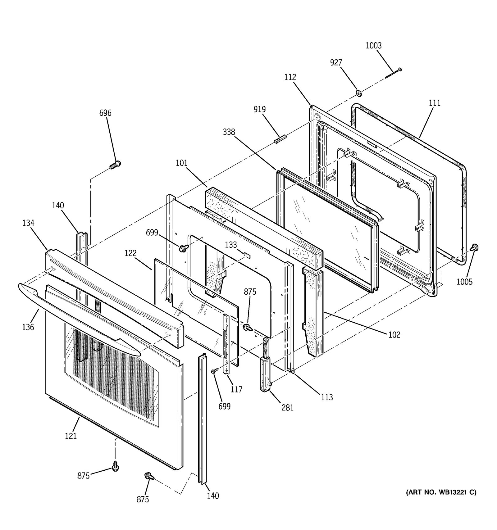 Door Panel with Stainless Steel Assembly