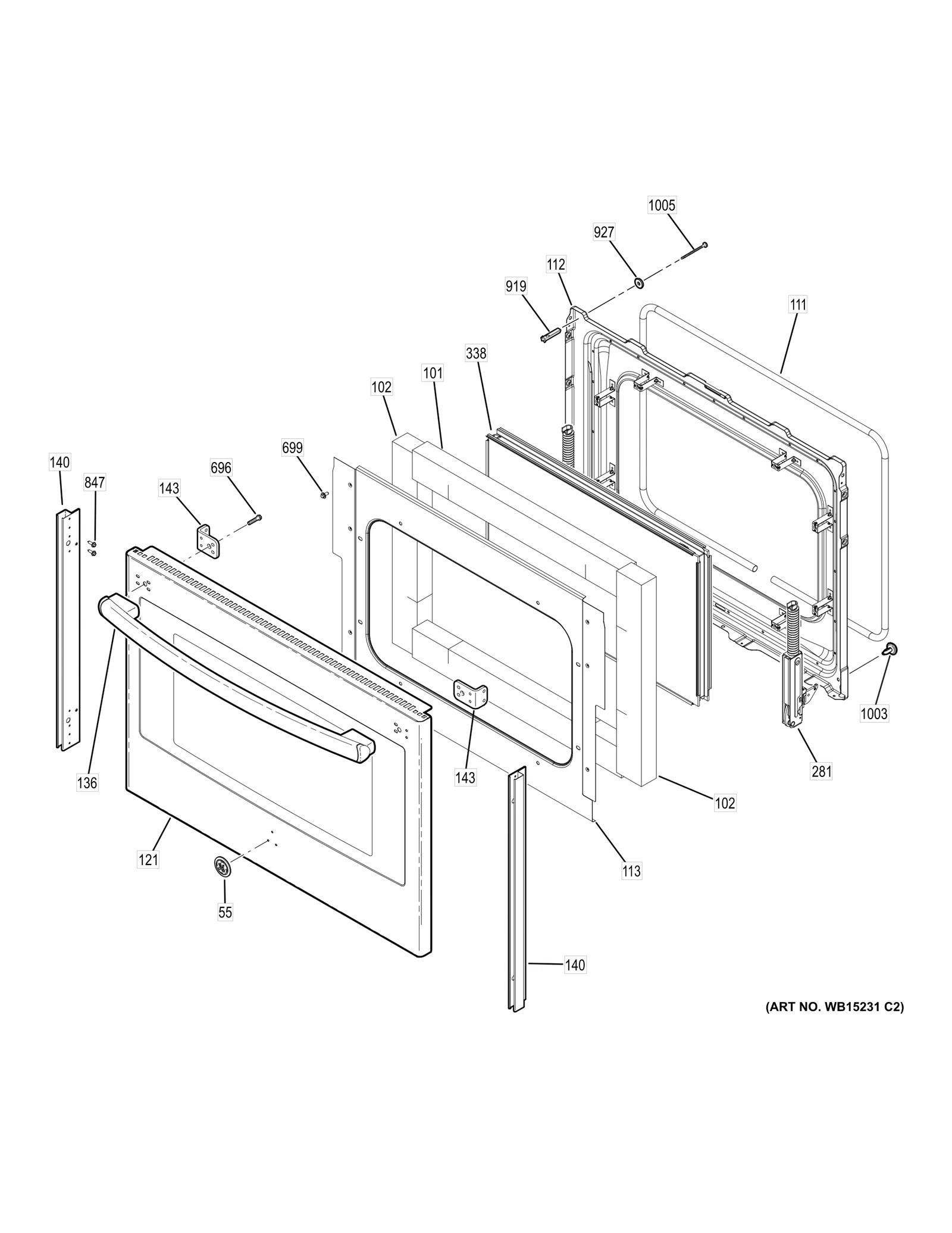 Lower Outer Door Black Stainle