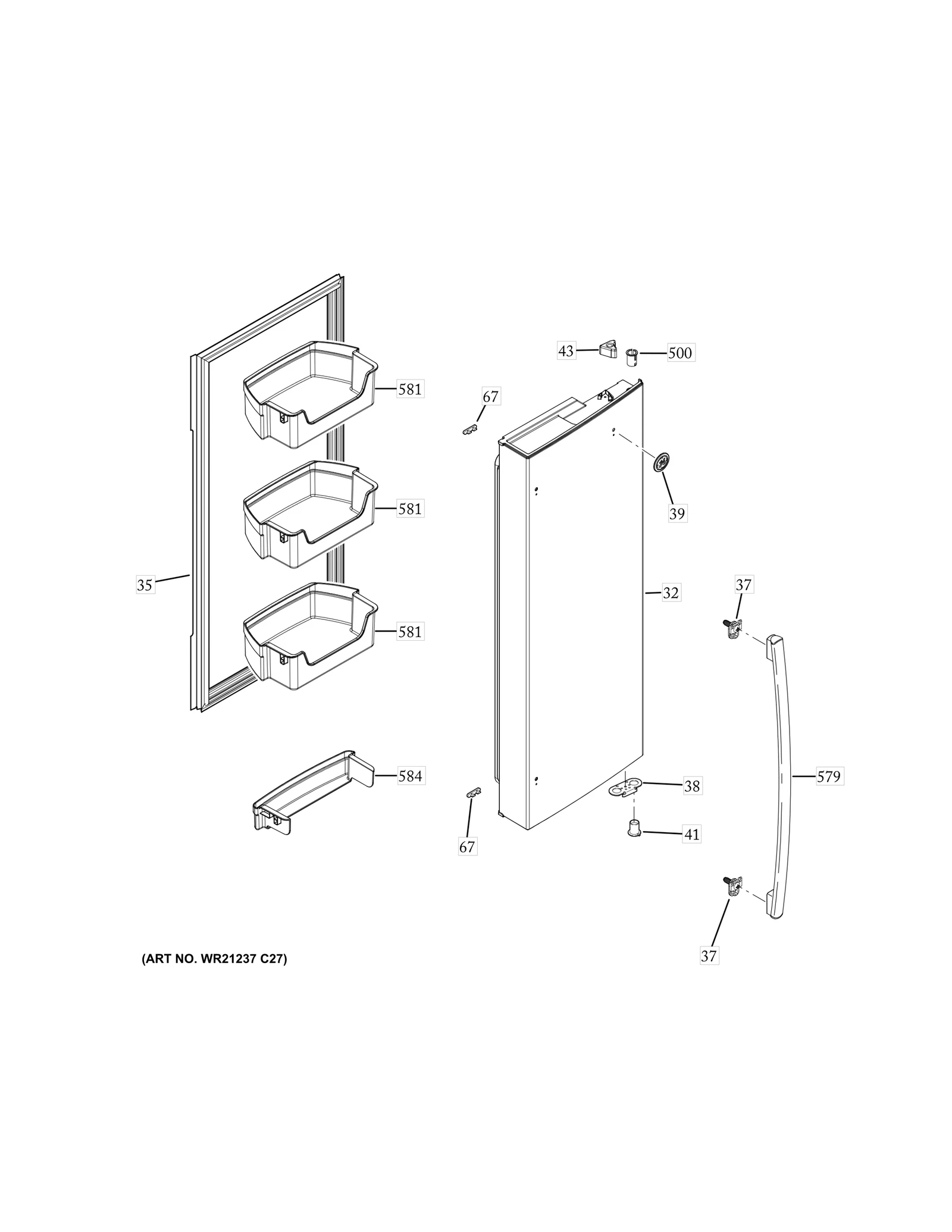 Right Hand Door Foam Assembly