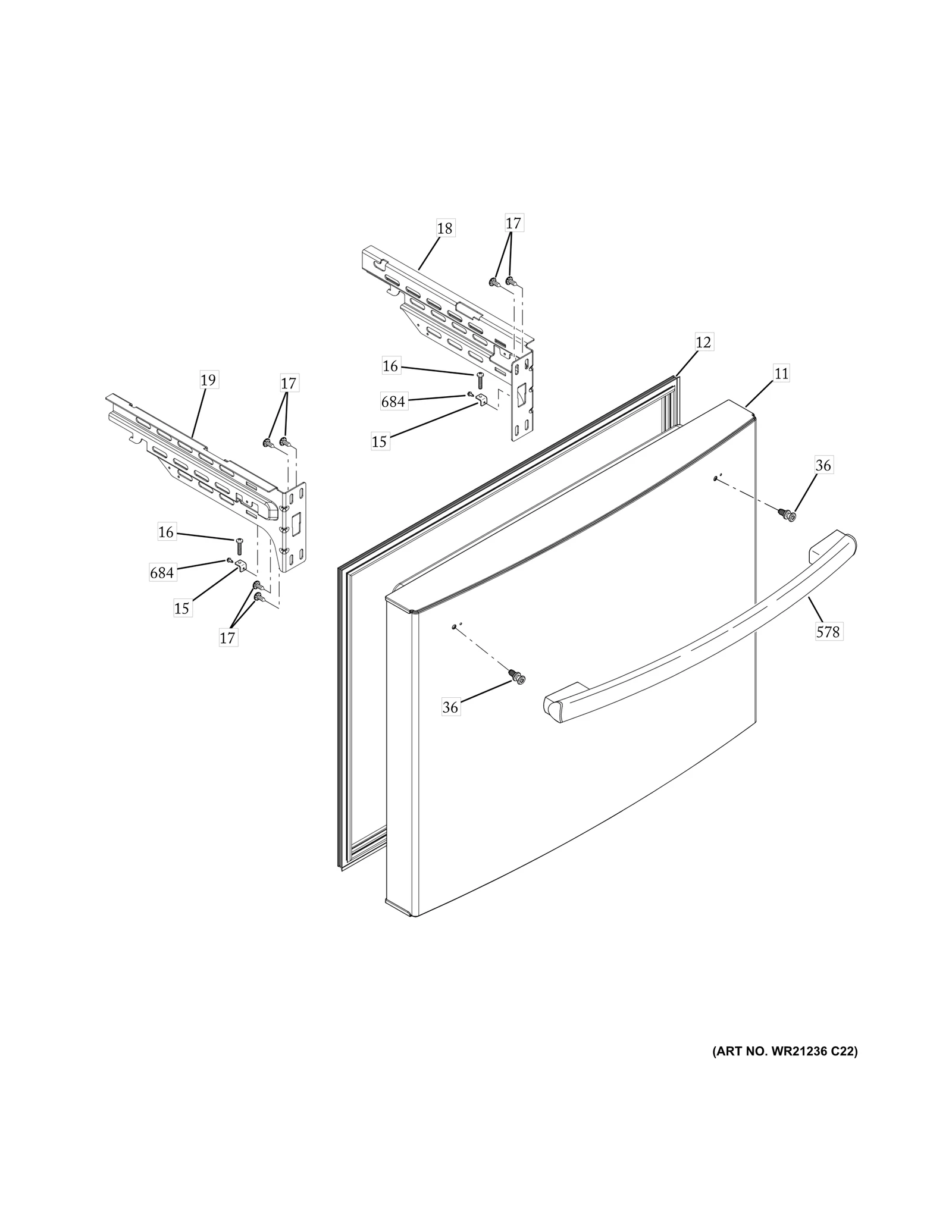 Drawer Front - White