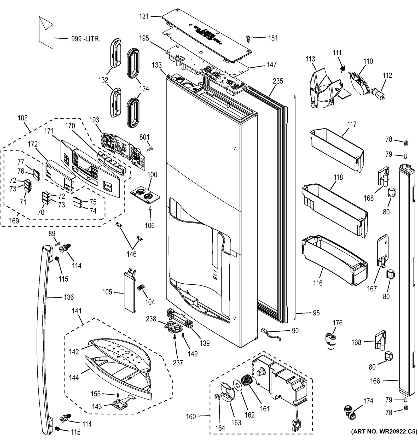 Door PCB Cover White