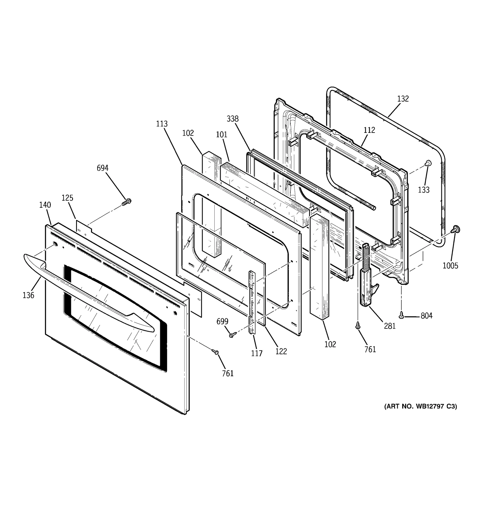 Outer Door Assembly 30 (Stainless Steel)
