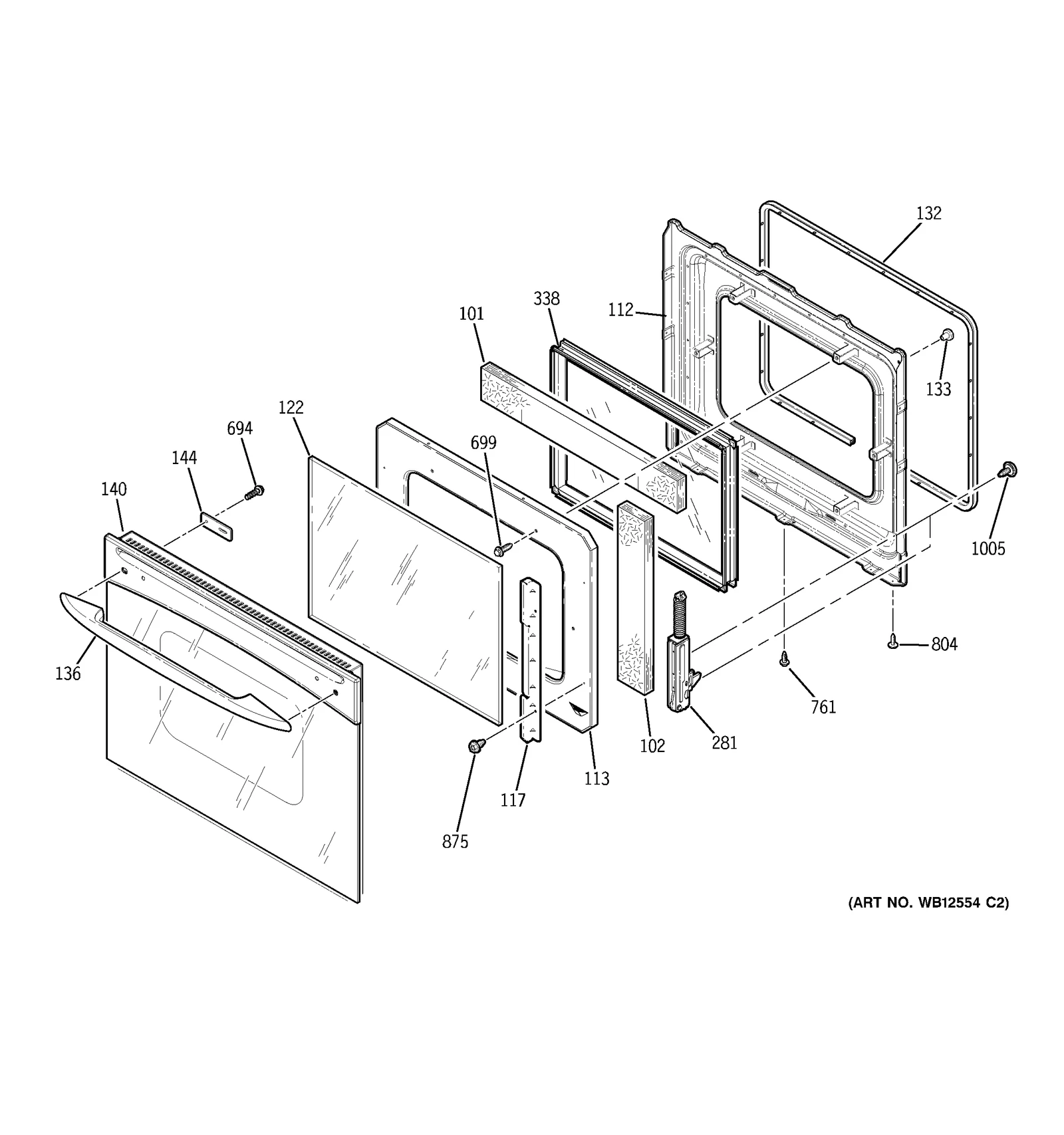 Outer Door Assembly 27 (White)