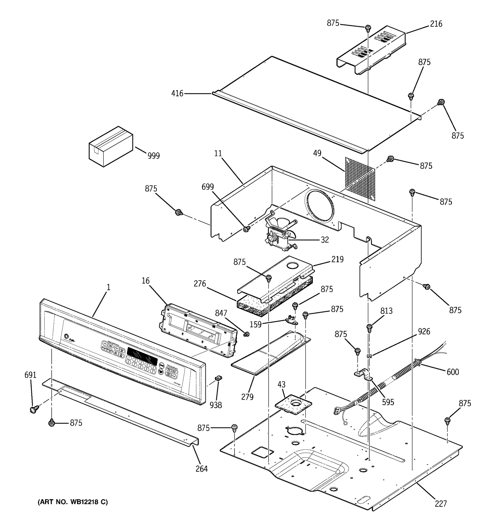 Control Panel Assembly (PRF-Wh)