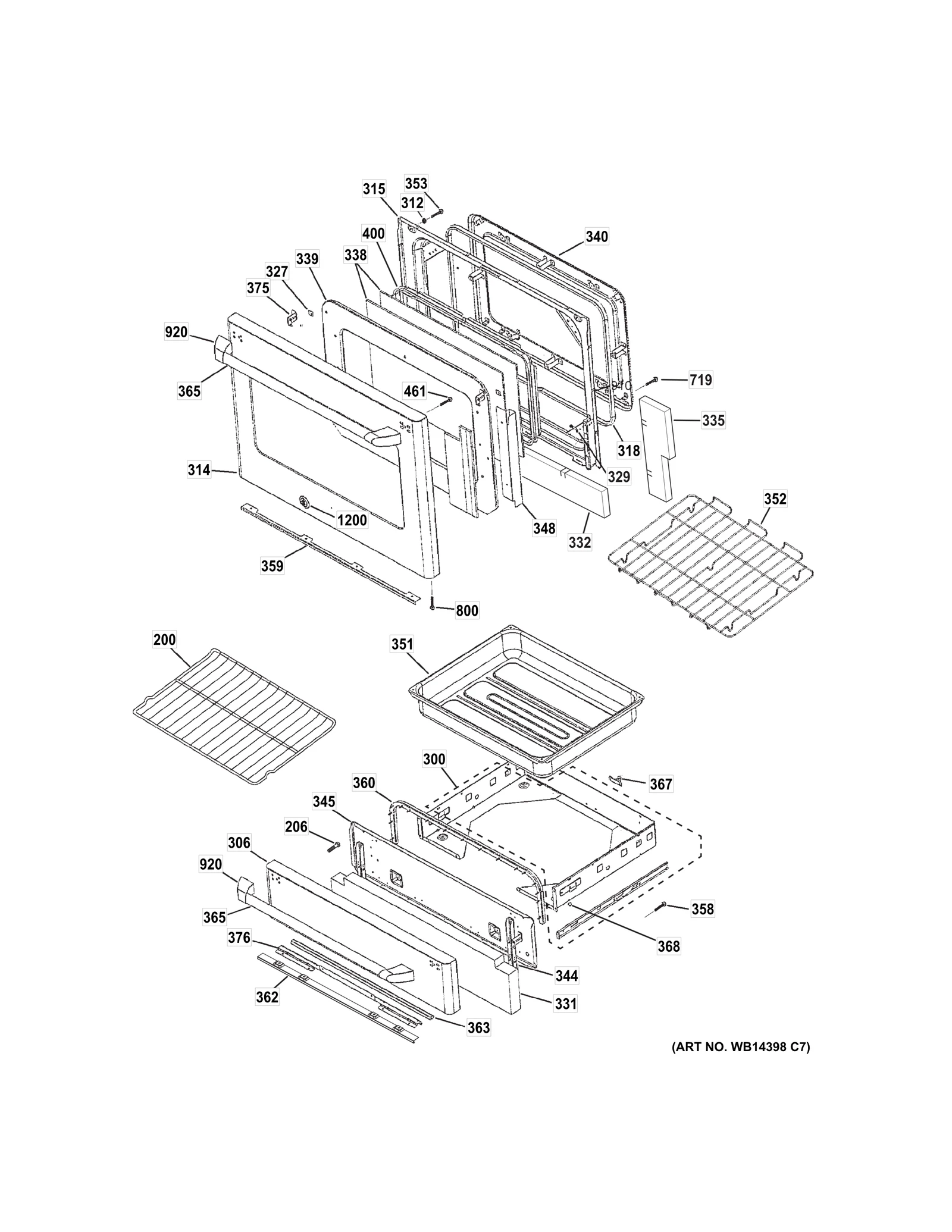 Glass and Panel Door Assembly