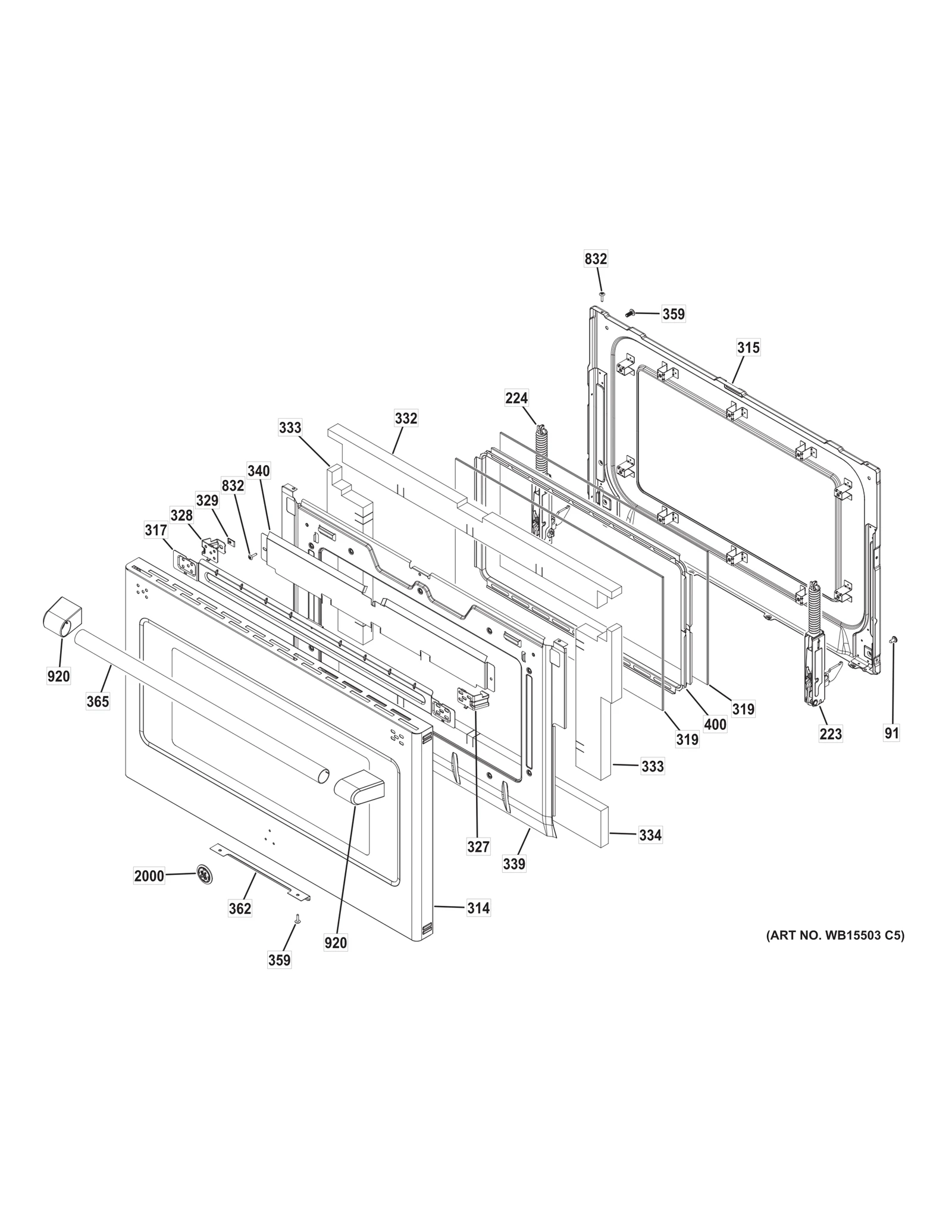 Door Glass and Panel Assembly