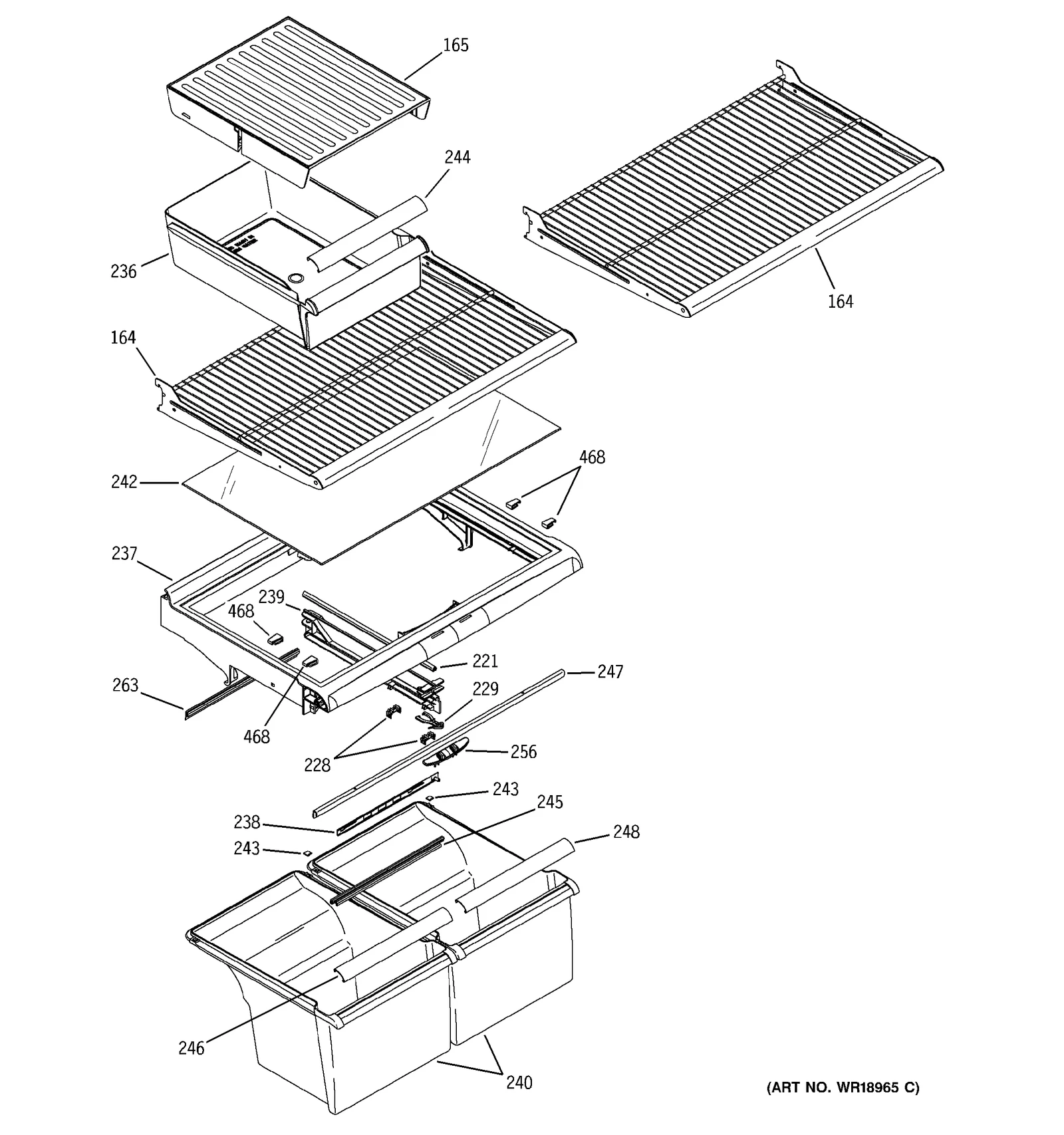 Glass Shelf Cantilever