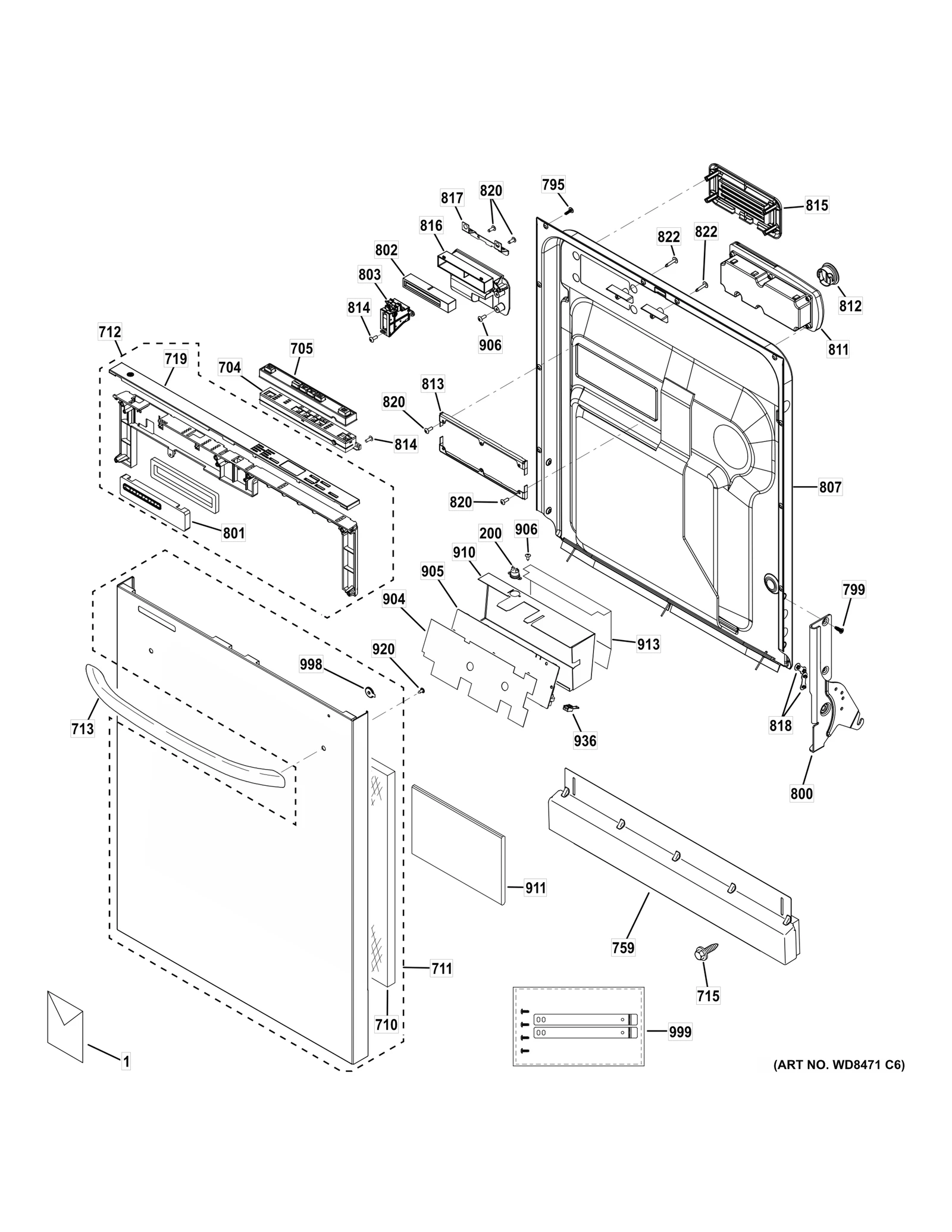 Outer Panel and Glass Assembly