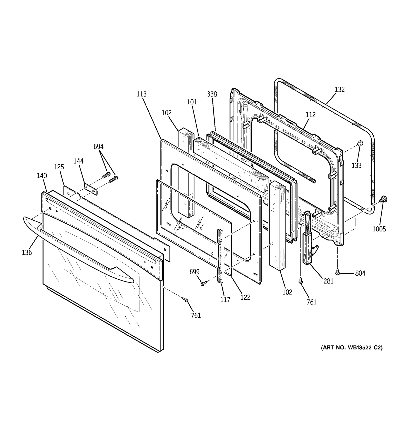 Outer Door Assembly 30 (Stainless Steel)