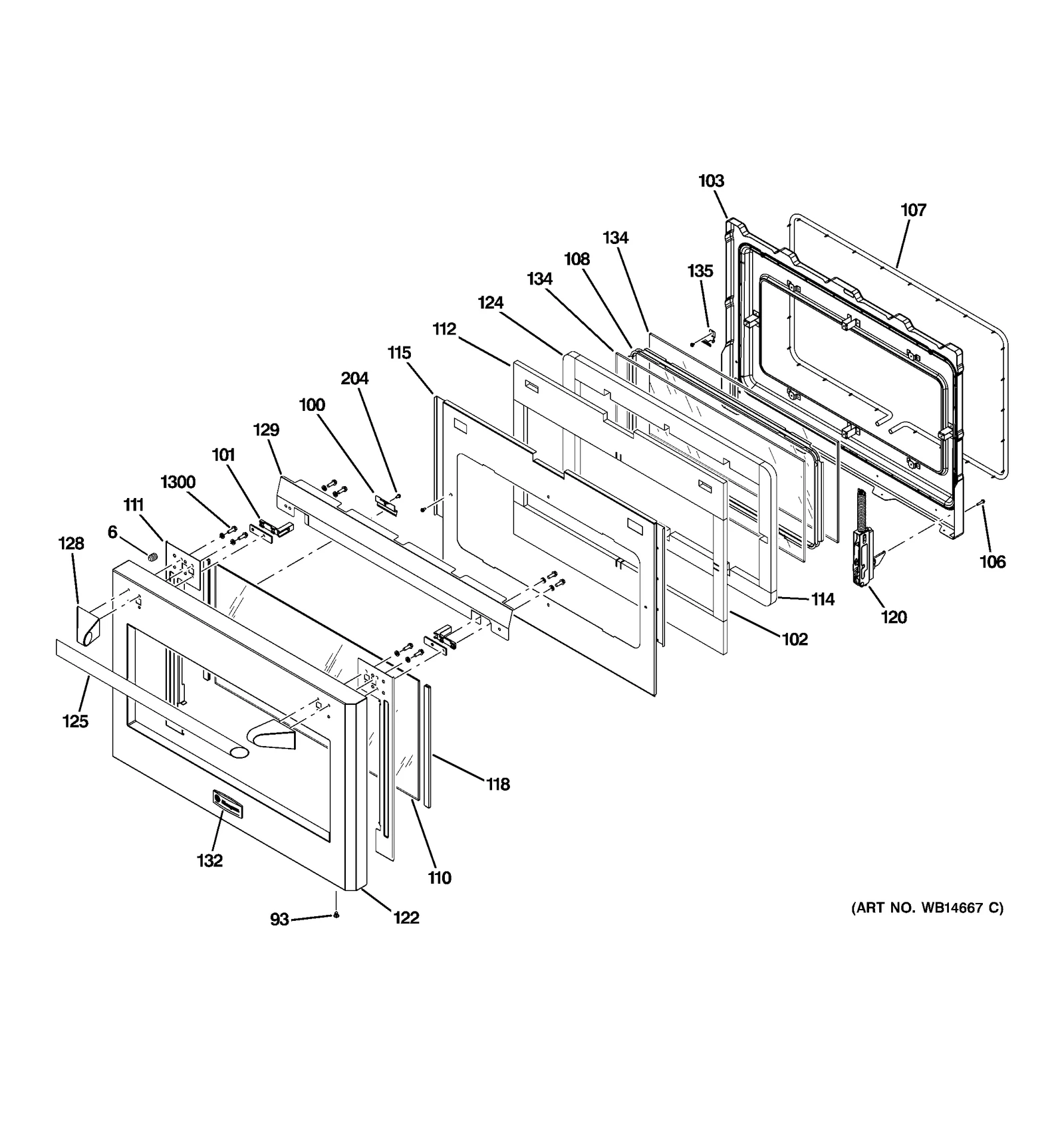 Door Panel Assembly 27 Inch
