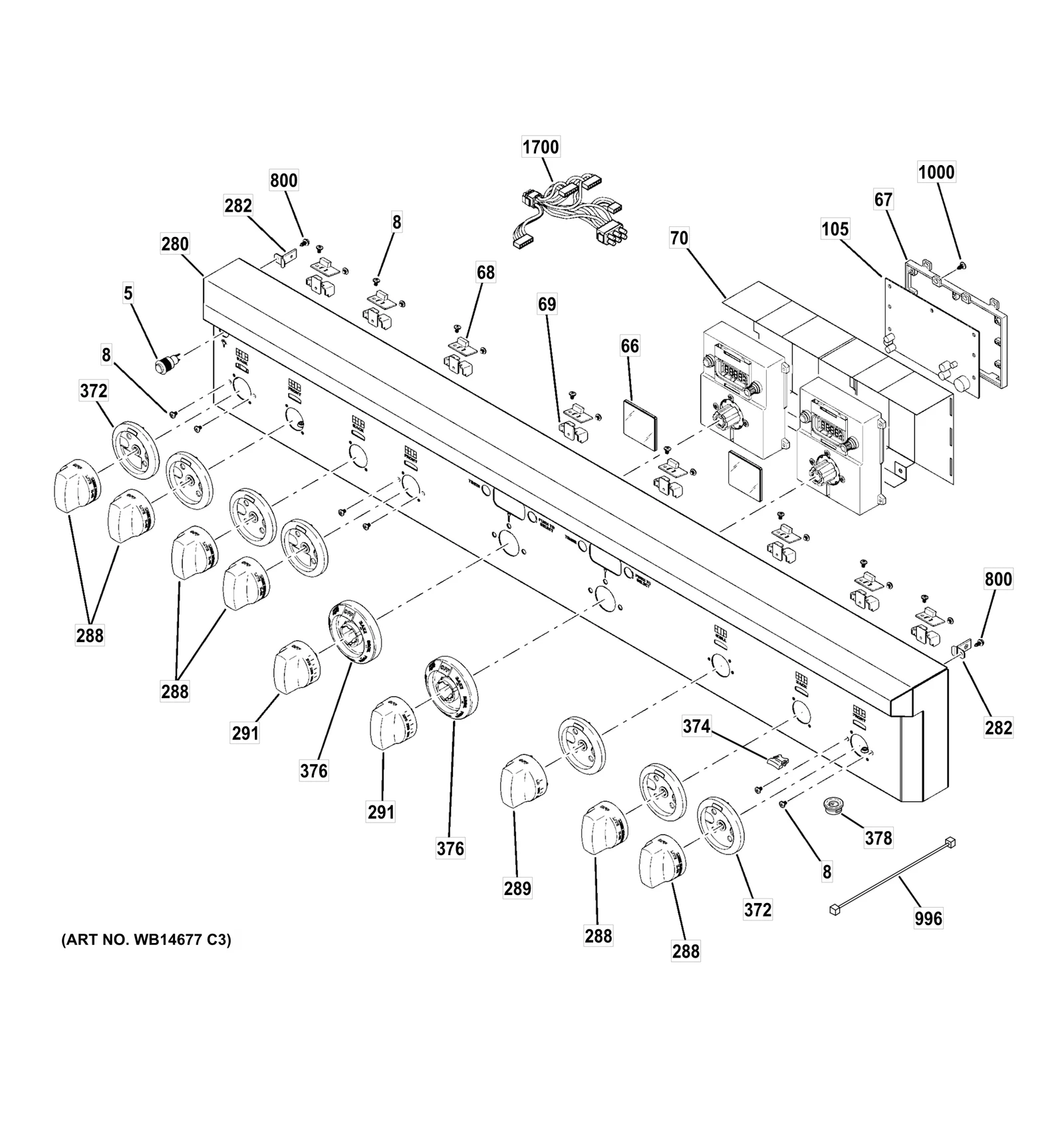 Control Panel and Rail Assembly