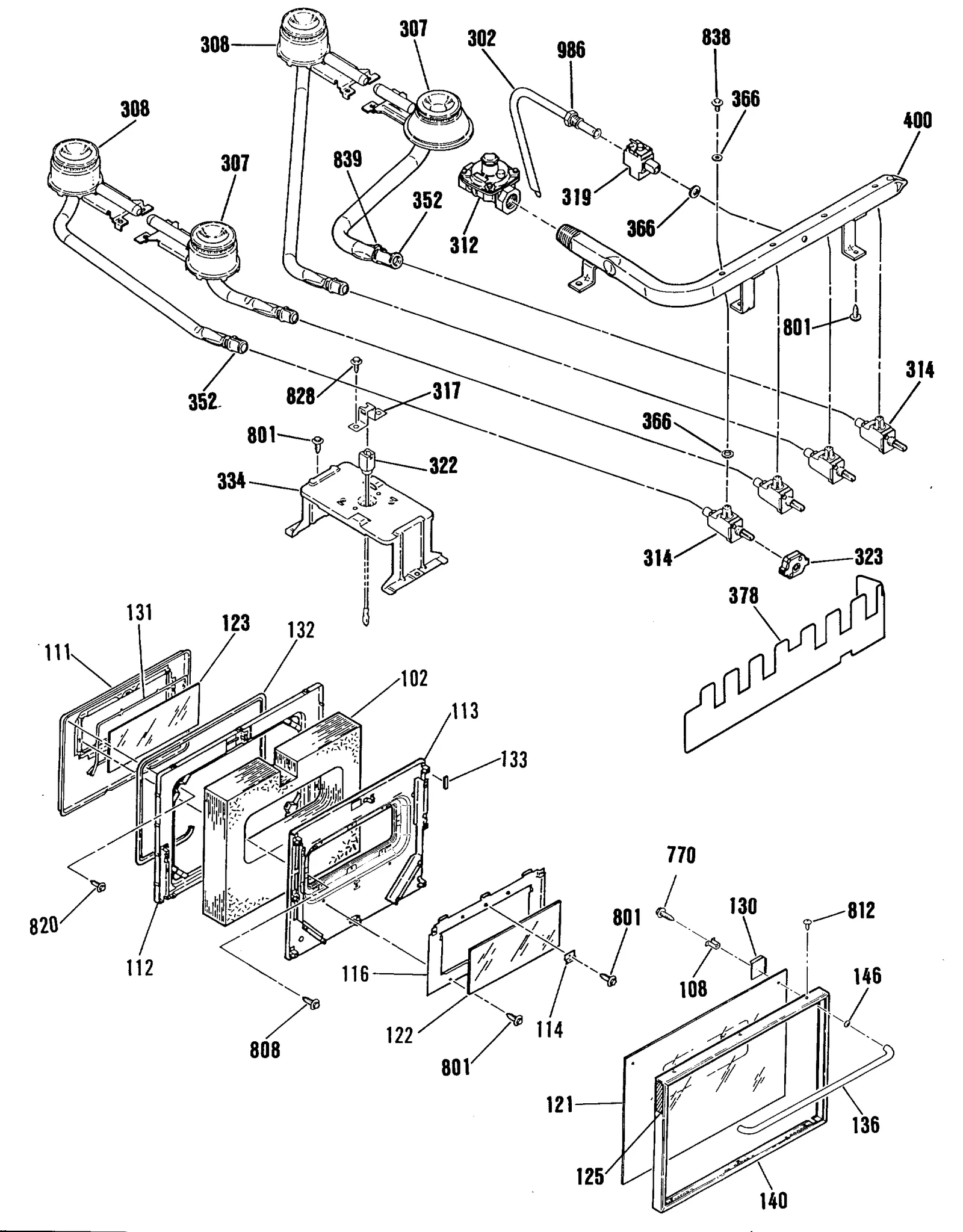 Right Front Burner Assembly