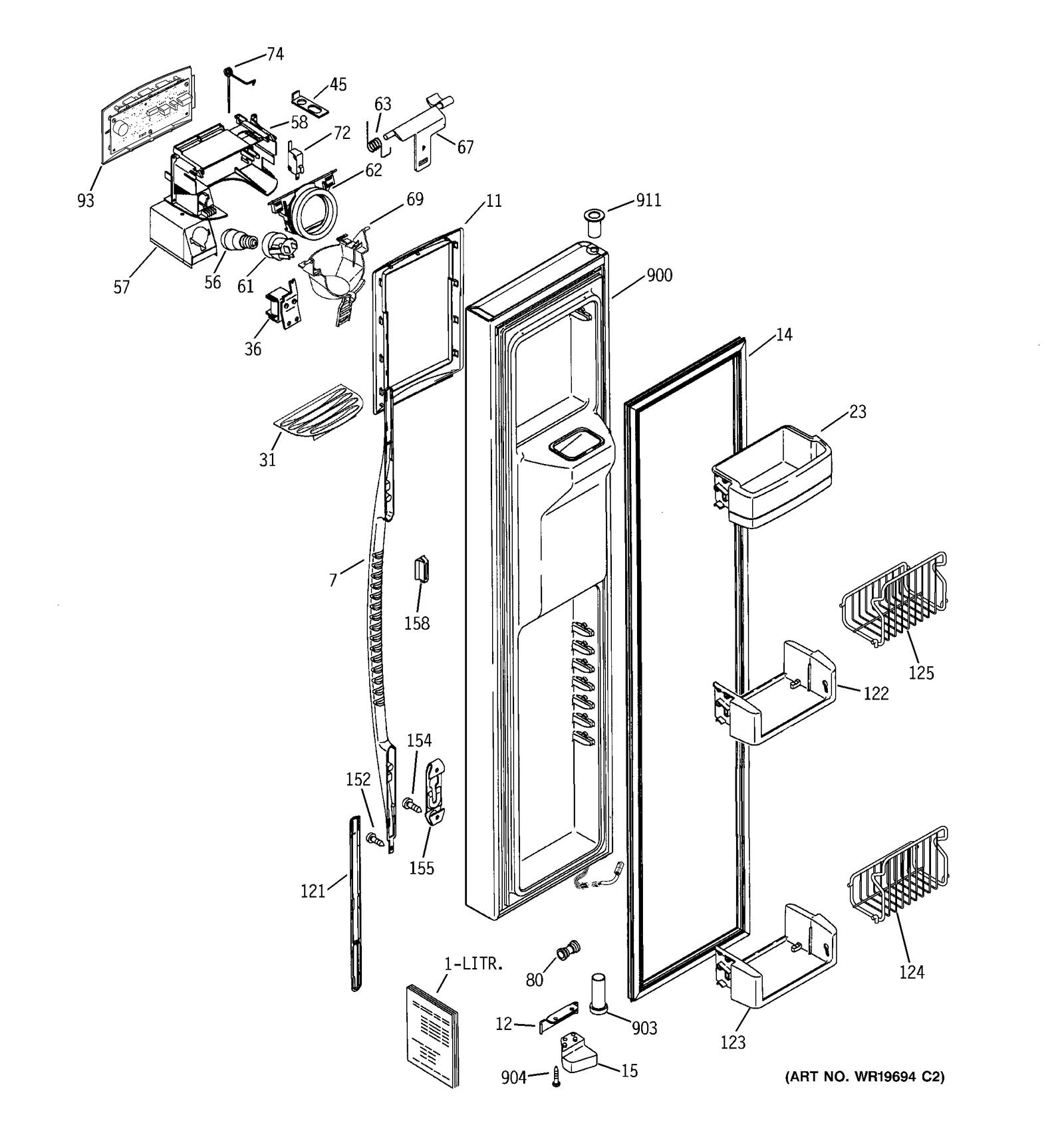 Door Assembly Kit White