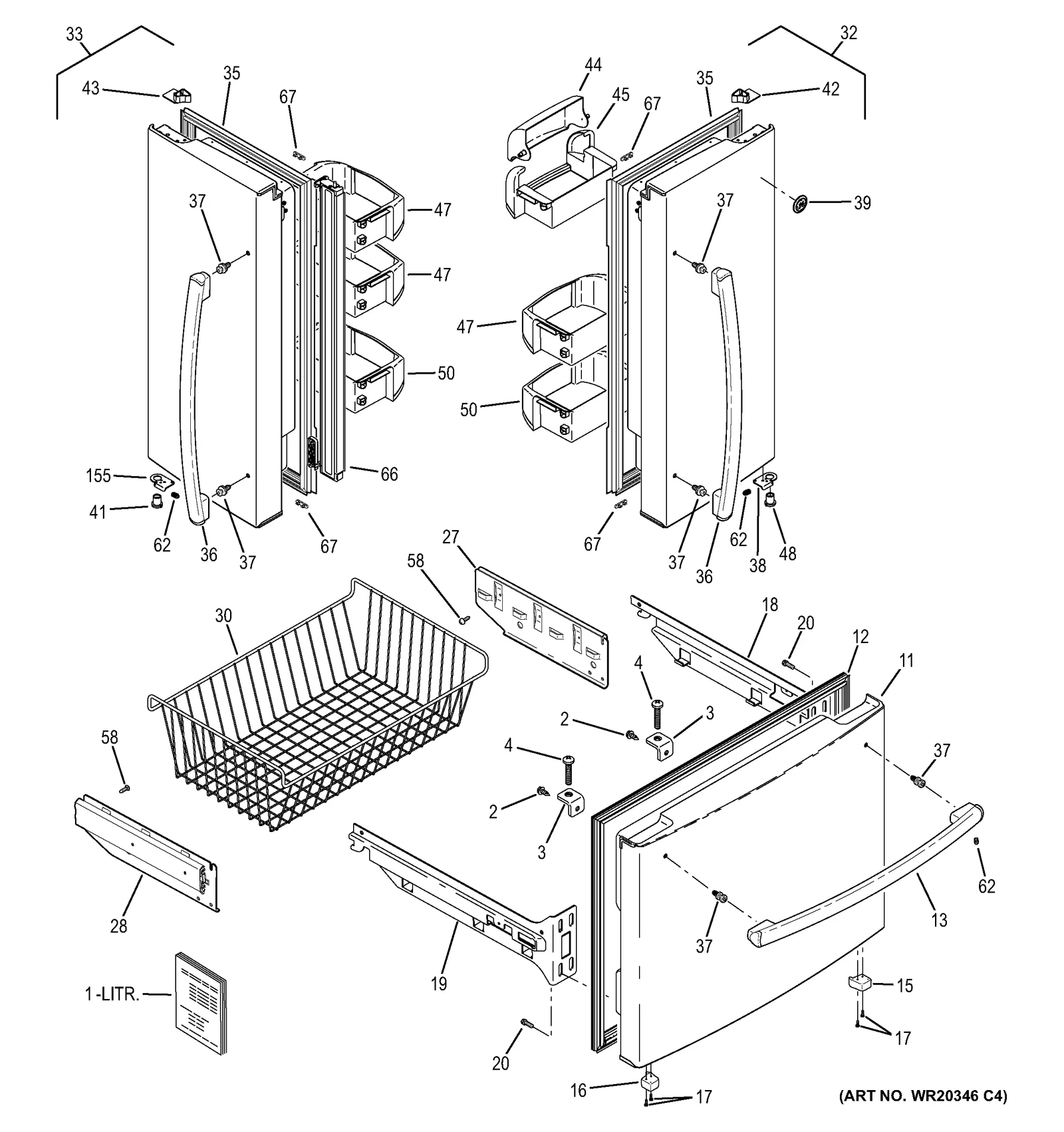 French Door Foam Assembly