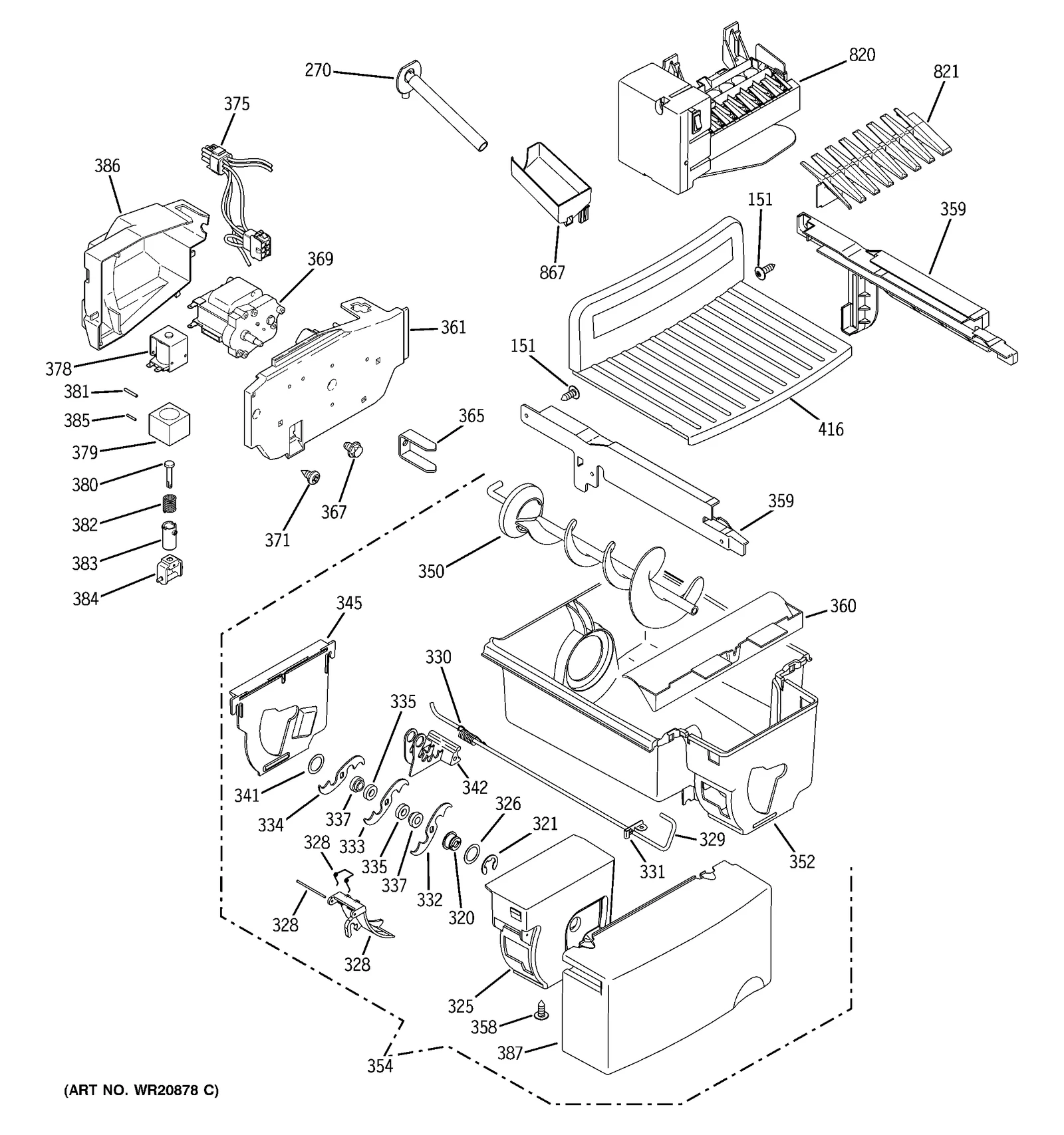 Dispenser Auger Motor Crusher