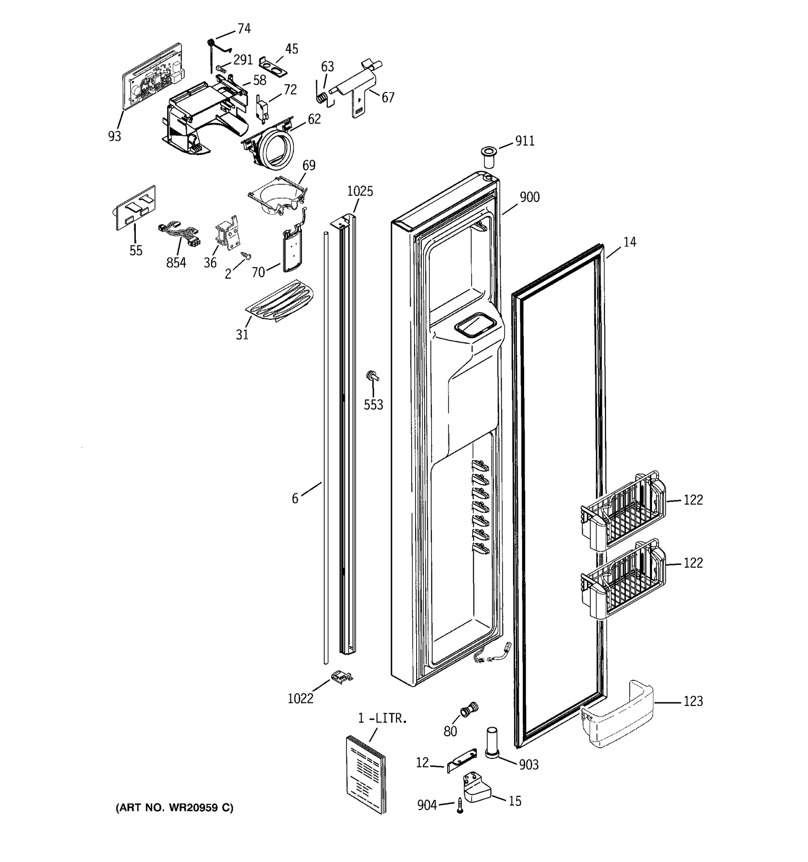 Flat Door Foam Assembly