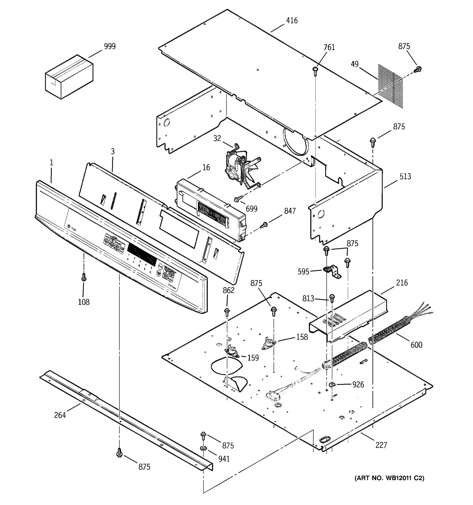 Control Panel Assembly (PRF-Wh)