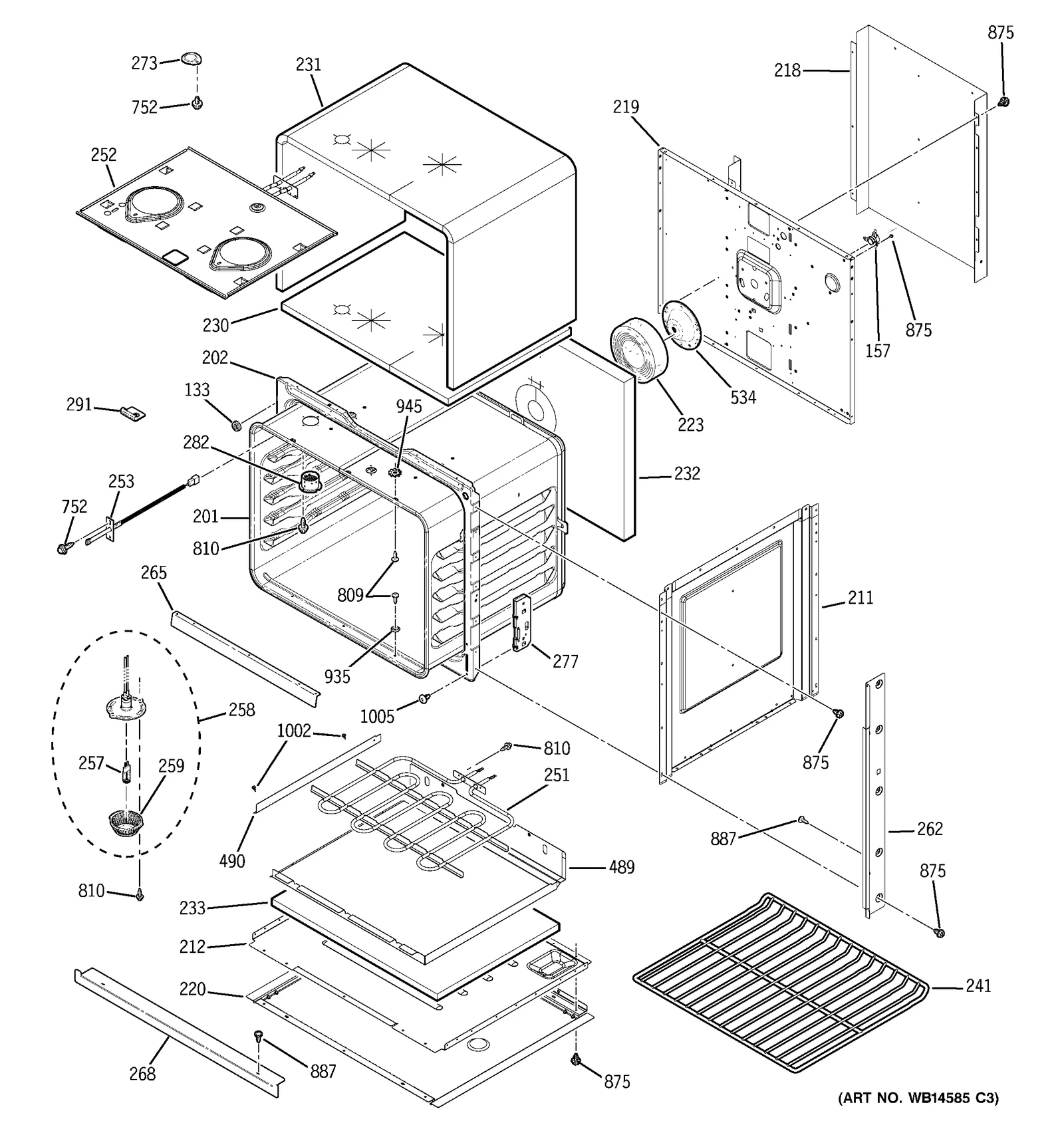 Trim Vertical Side Assembly Right