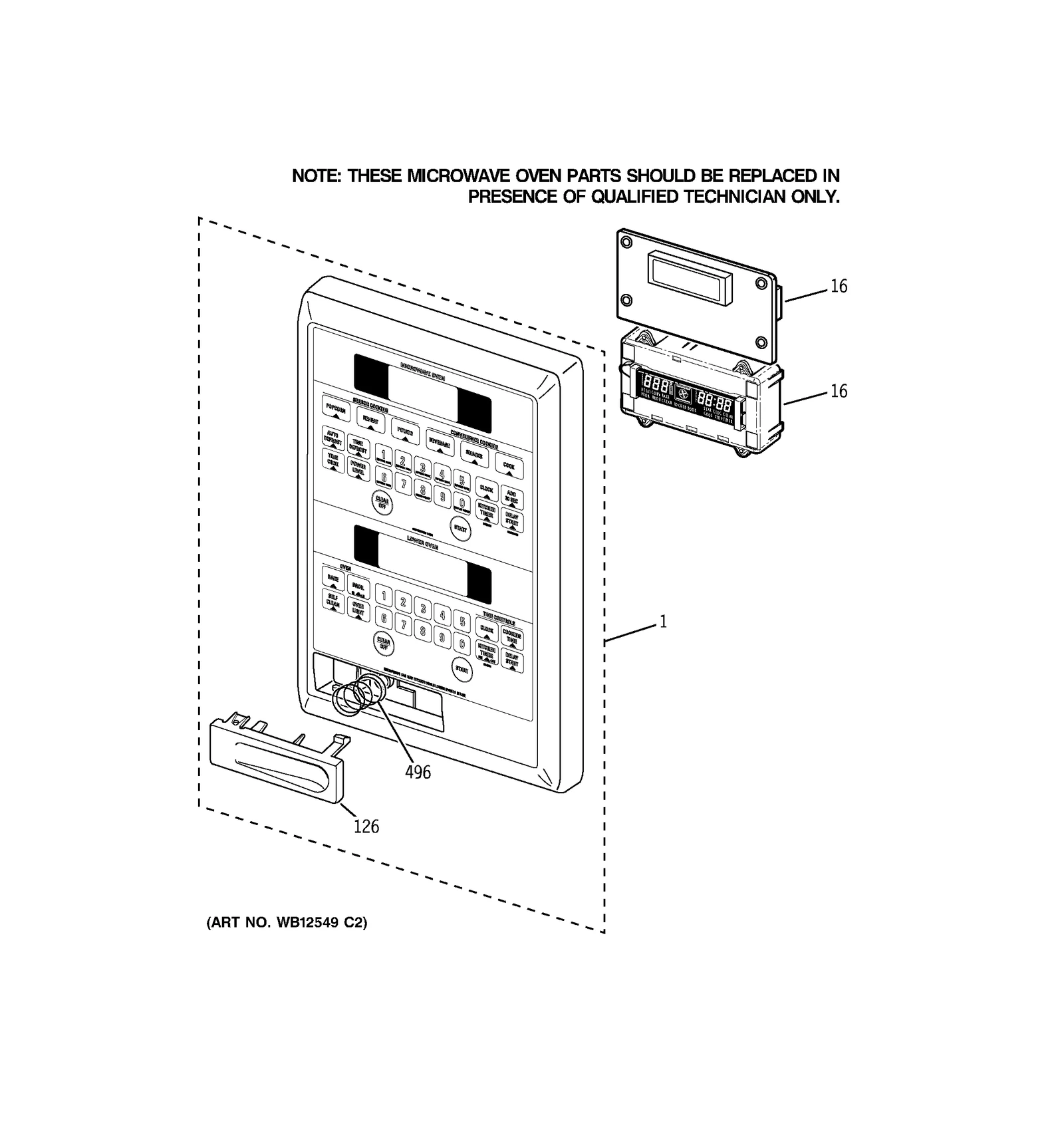 Black Control Panel Assembly