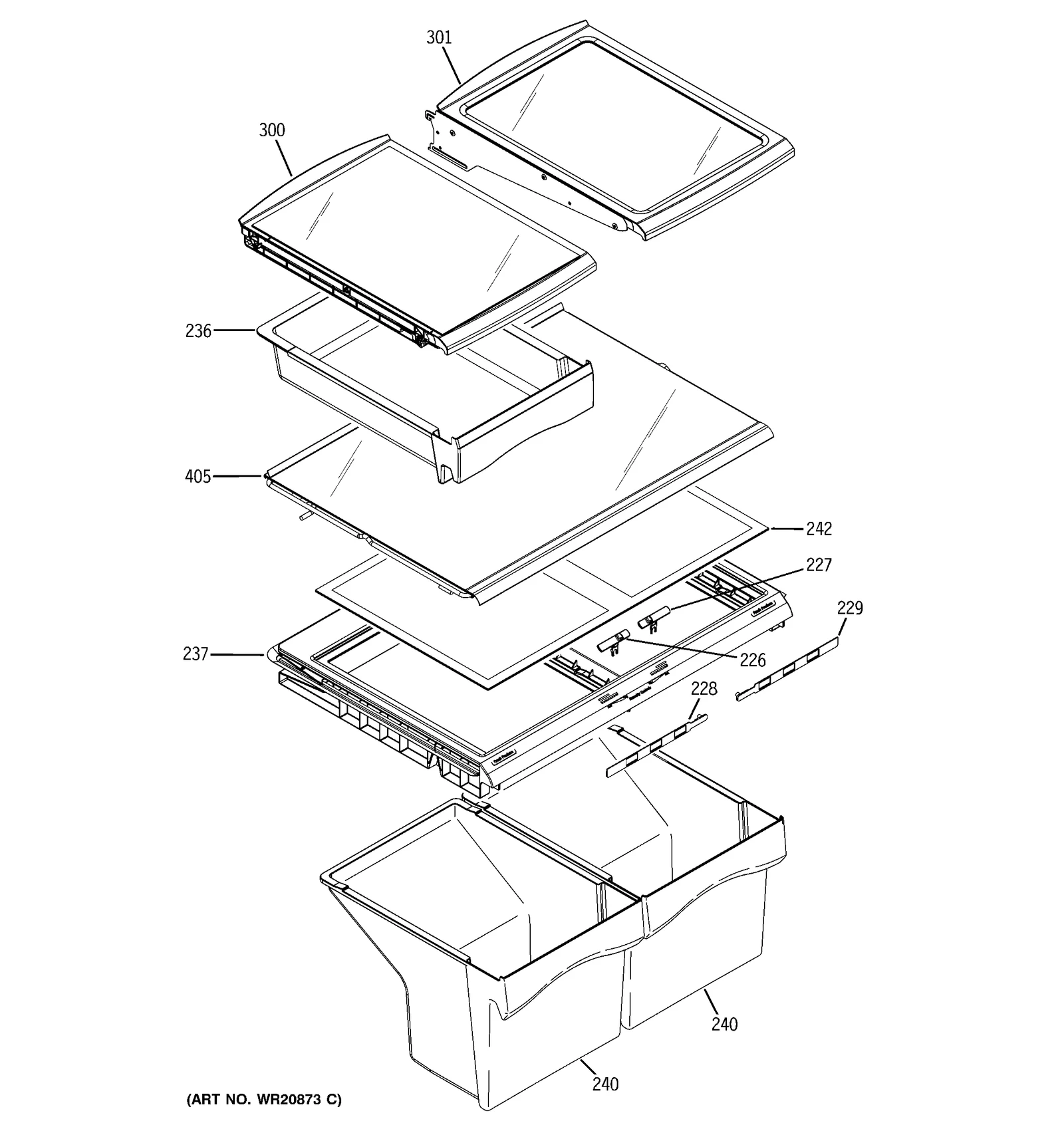 Shelf Split Assembly