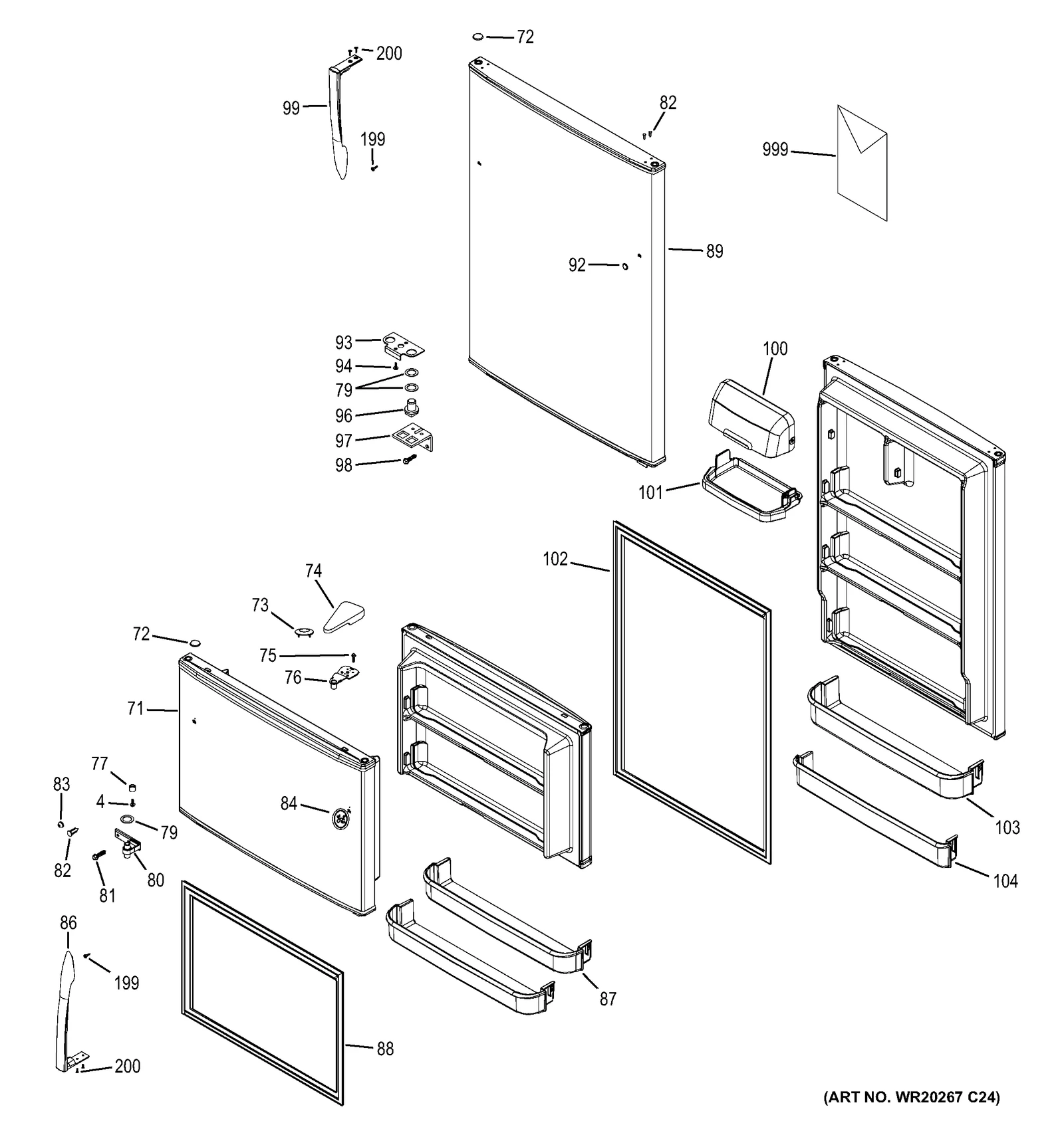 Cap Hinge T Hole
